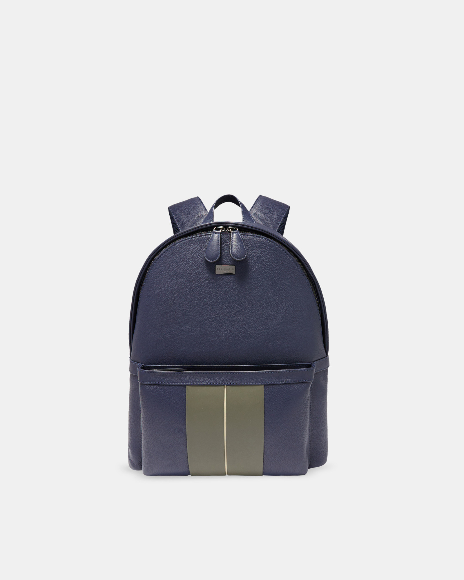 BREADS Striped leather backpack