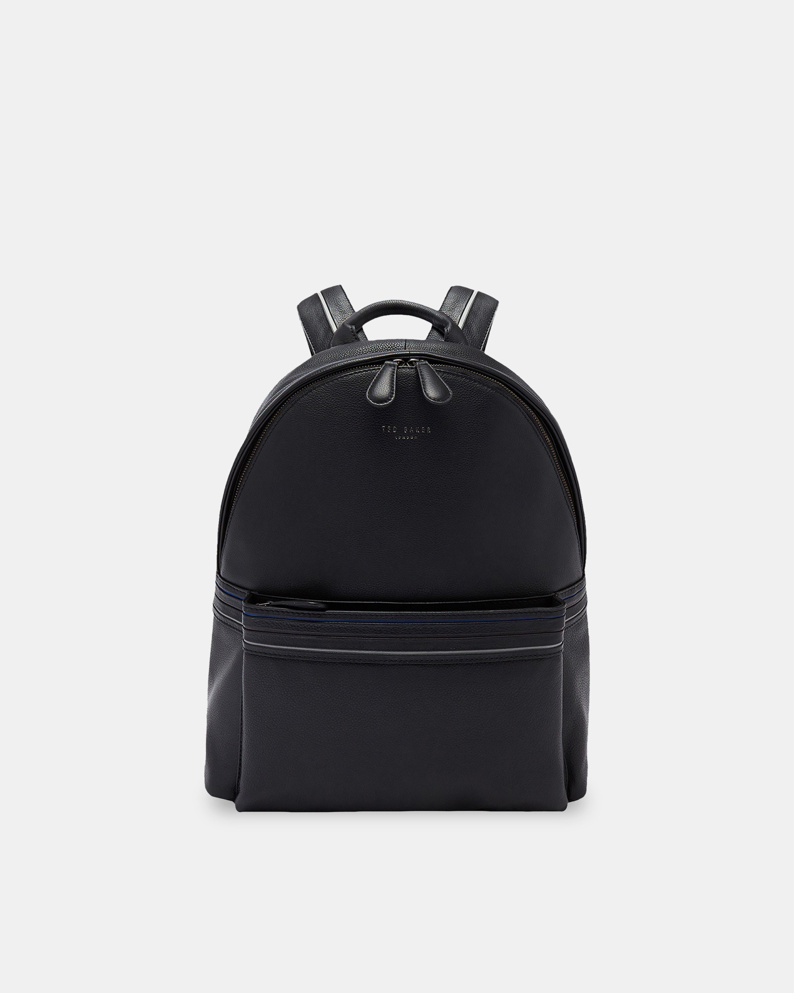 HUNTMAN Striped detail leather backpack
