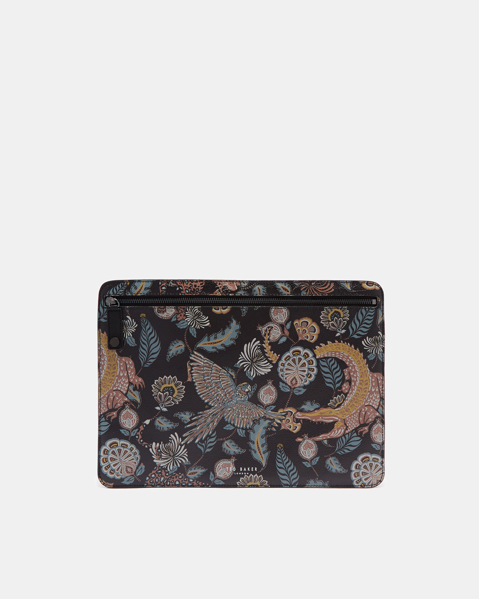 TIGGS Printed leather document bag