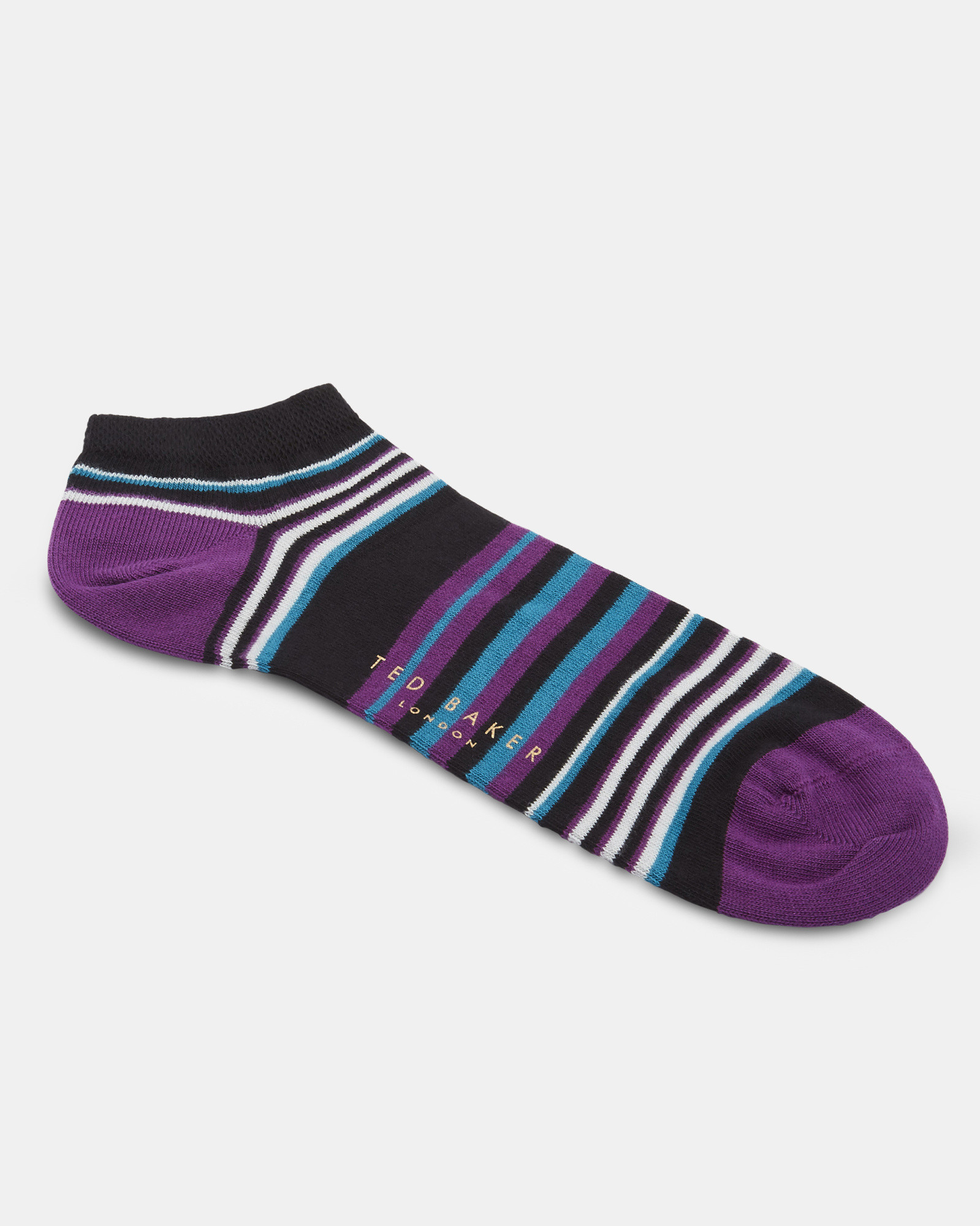 CALITHE Striped cotton sneaker socks