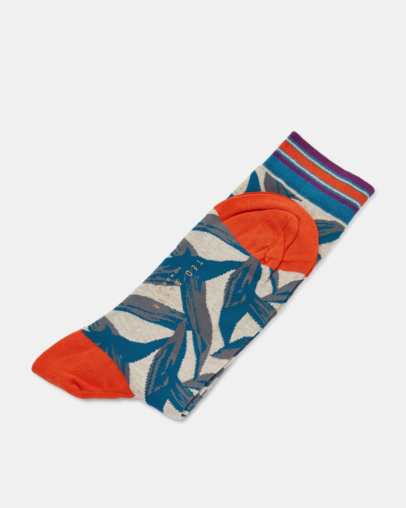 LEONIN Leaf print cotton socks