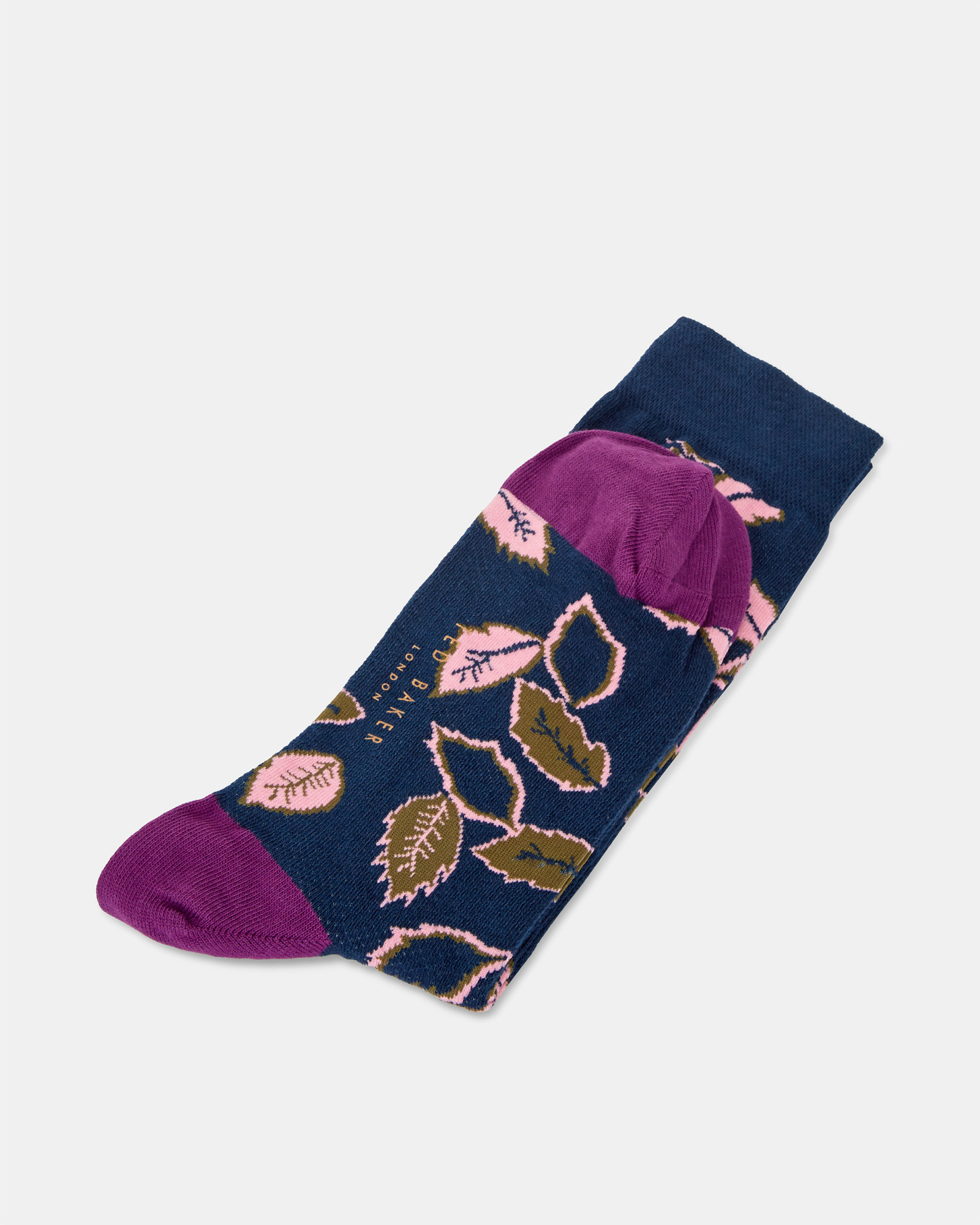 PERIA Leaf print cotton socks