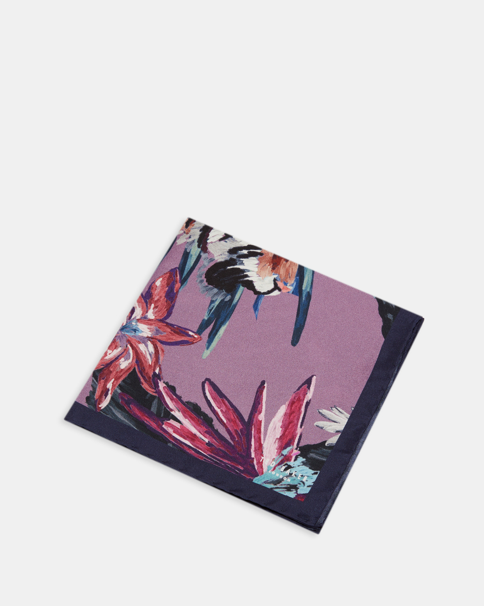 CHERTSY Tiger print silk pocket square