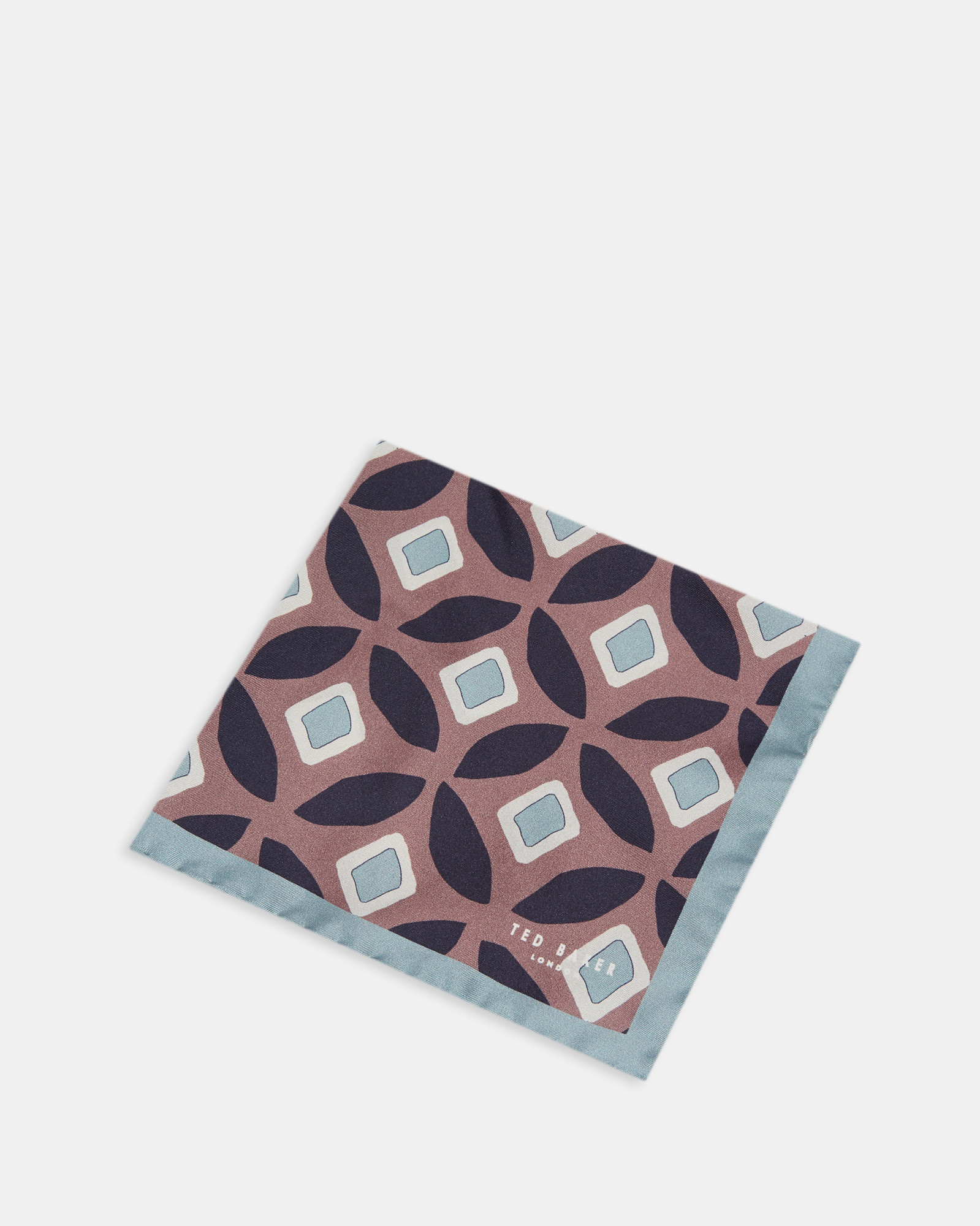 HERNE Split geo silk pocket square