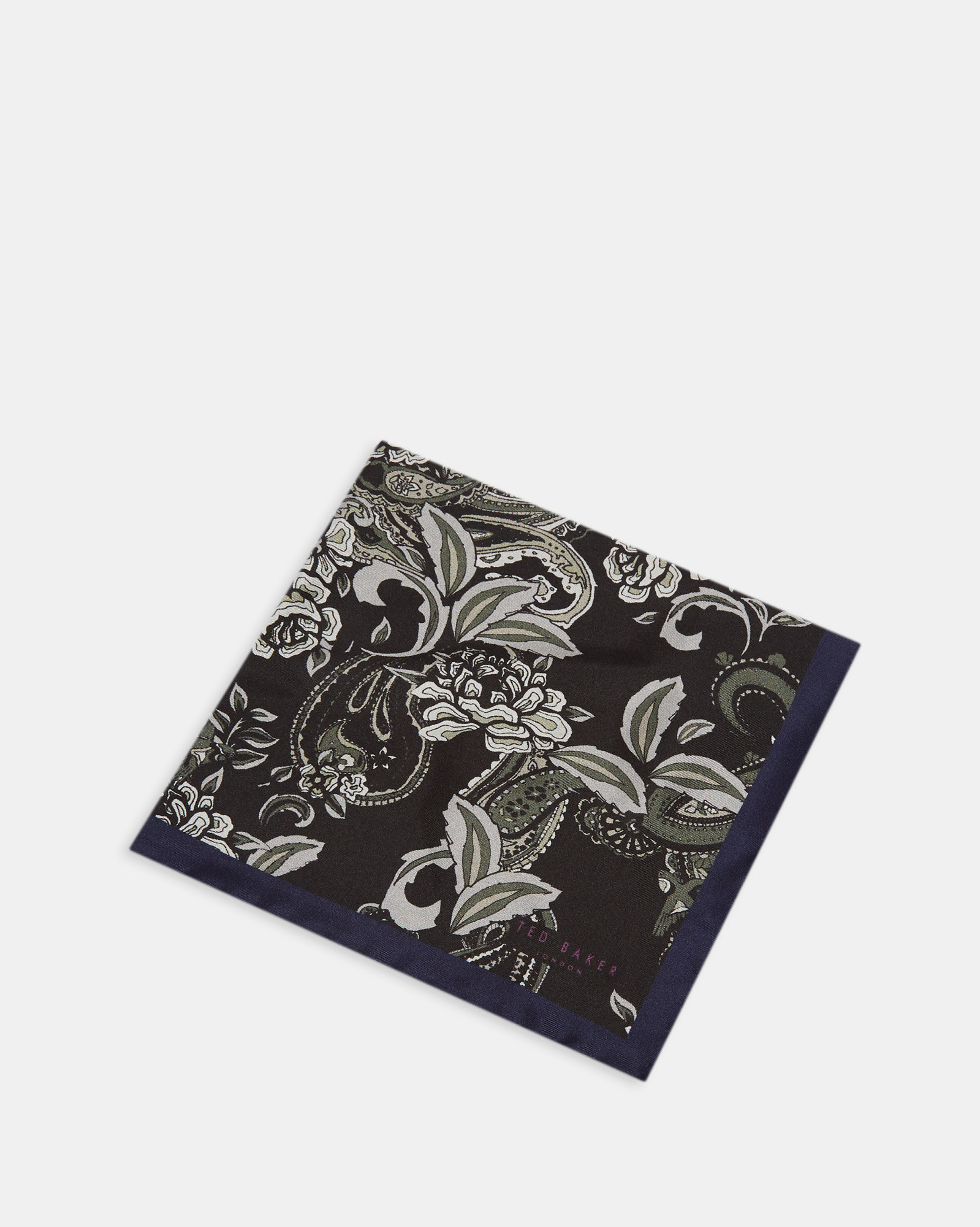 HORAM Paisley silk pocket square