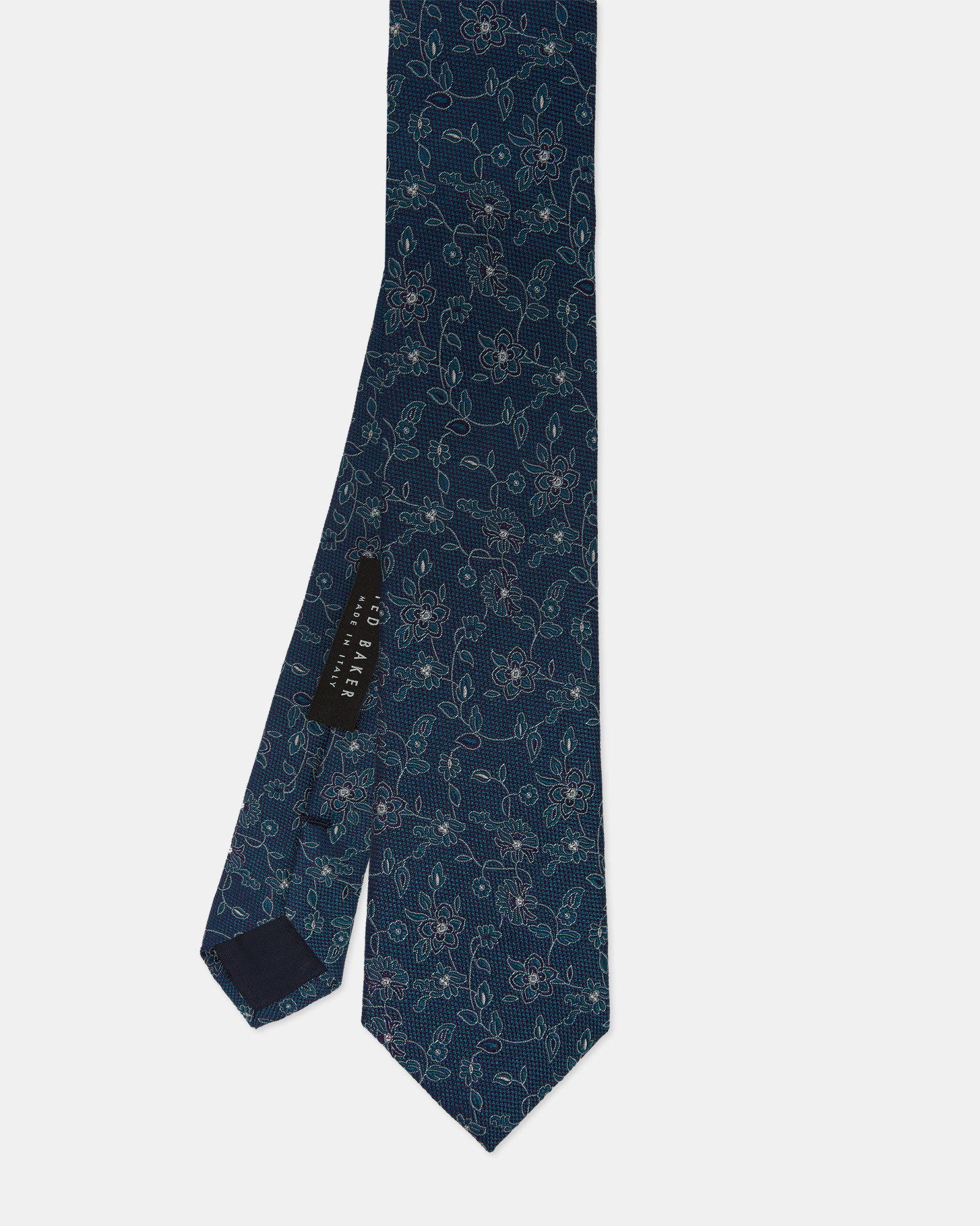 NEAMER Floral silk tie