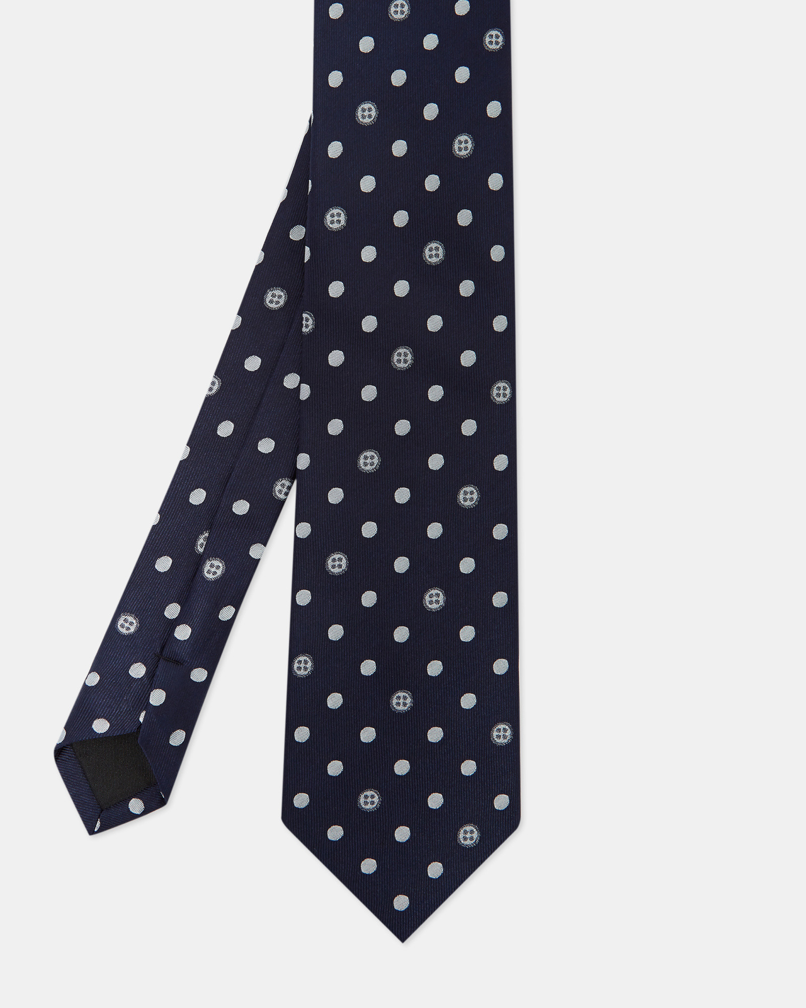 RAGNAR Buttons polka dot silk tie