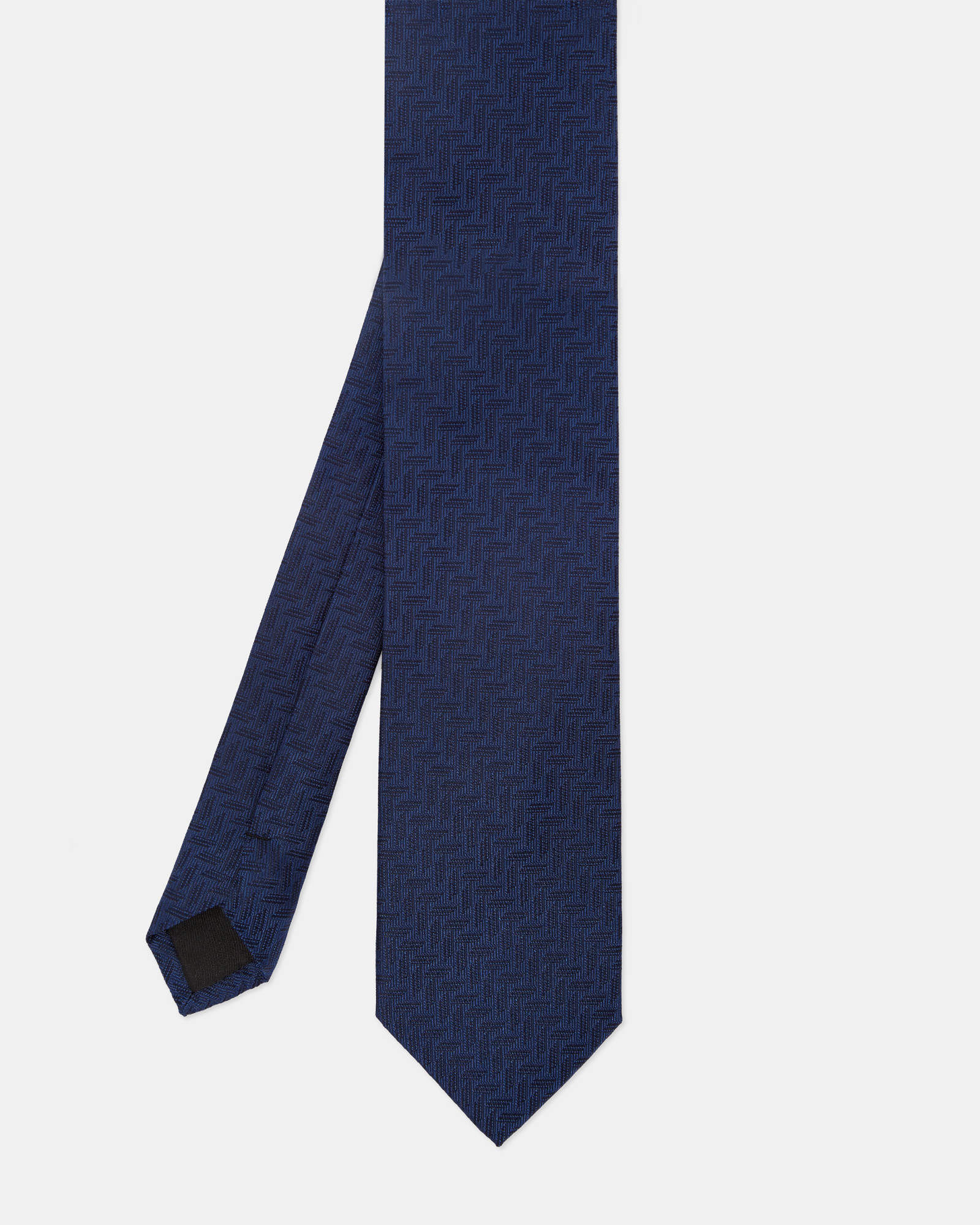 REUX Geo print silk tie