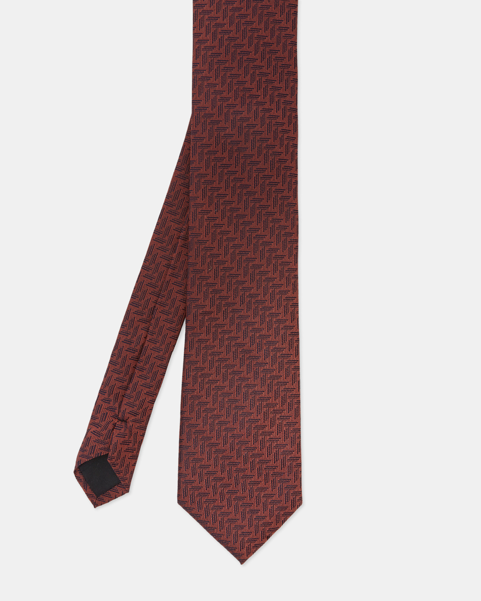 REUX Geo print silk tie