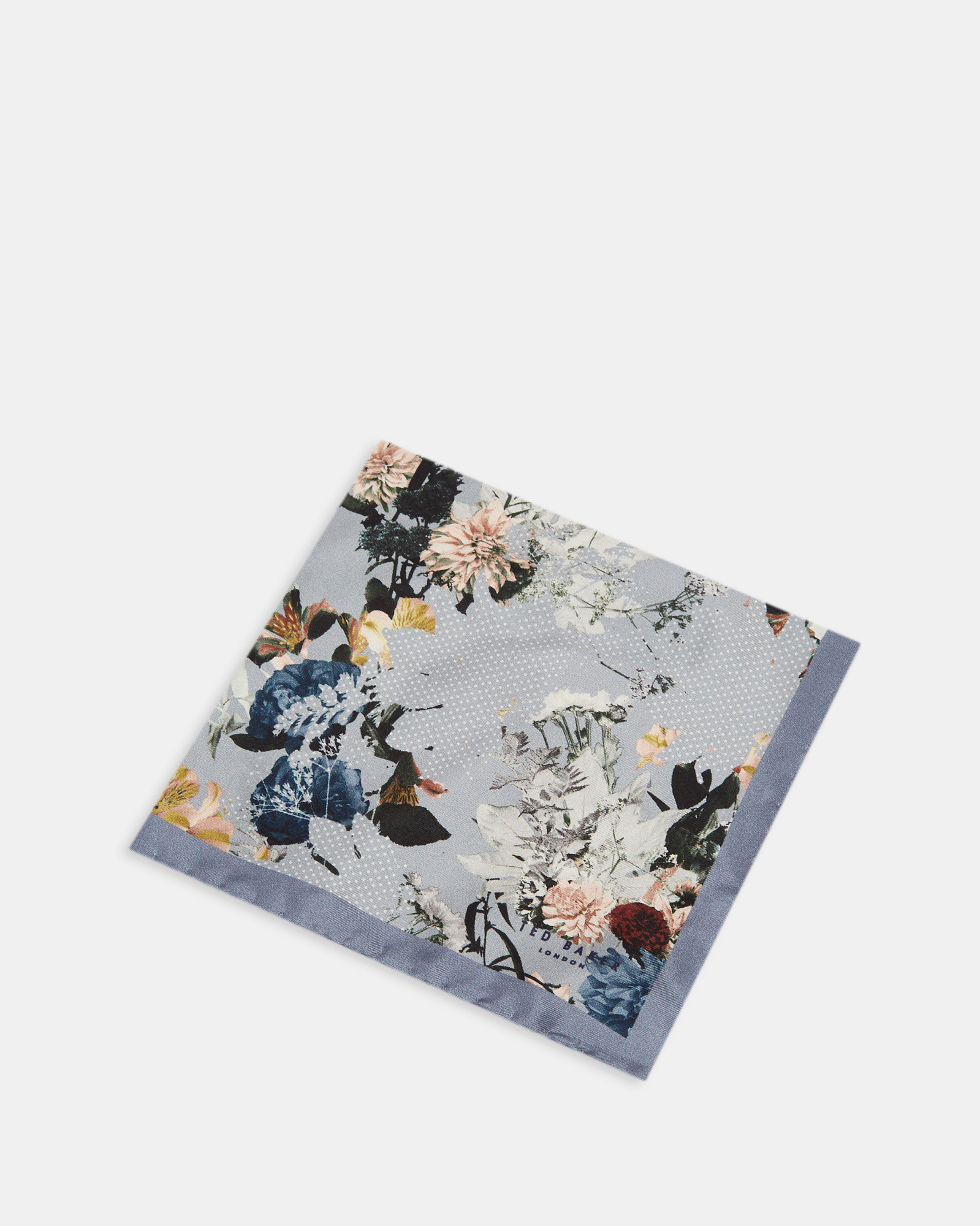 ROMNEY Floral print silk pocket square