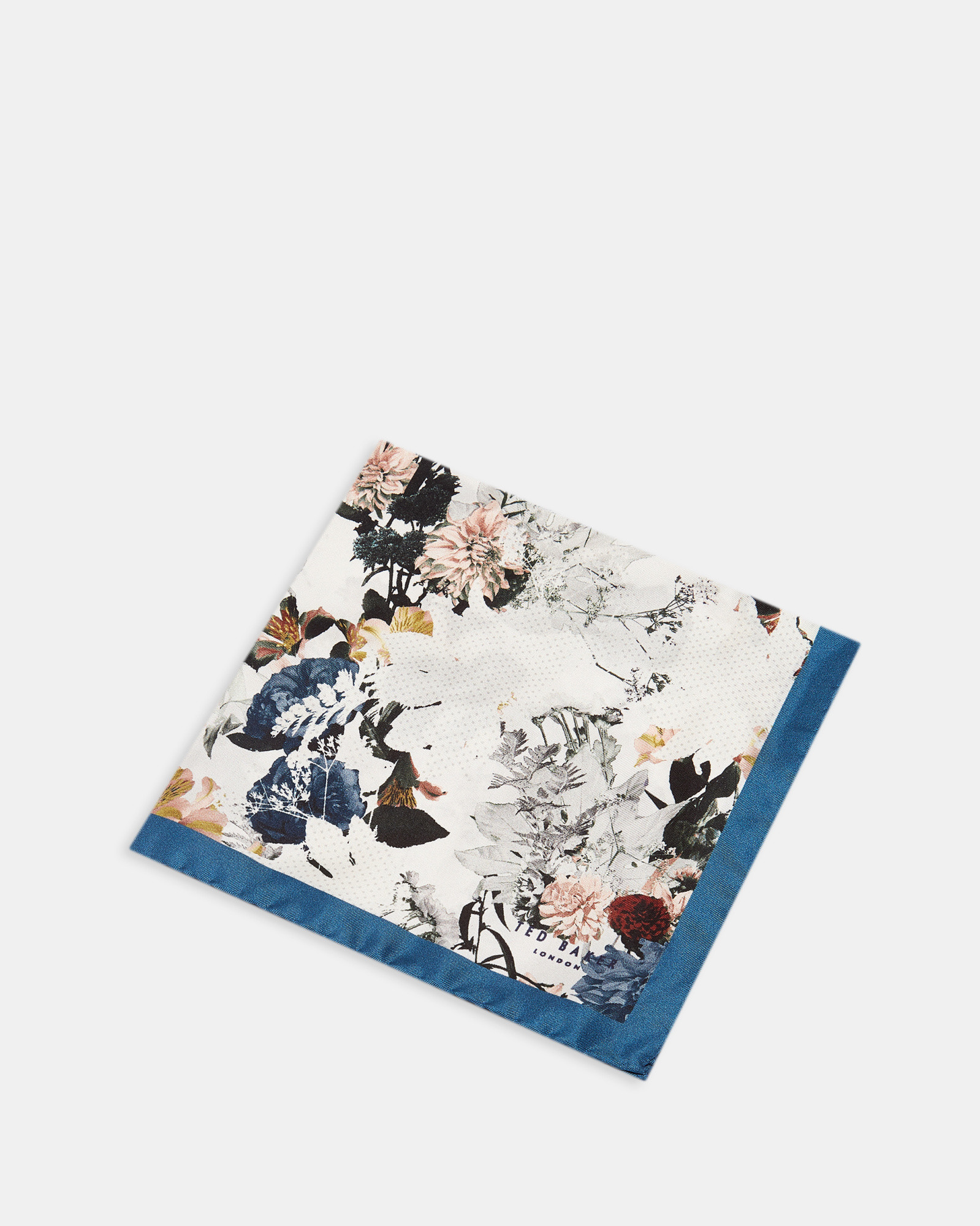 ROMNEY Floral print silk pocket square