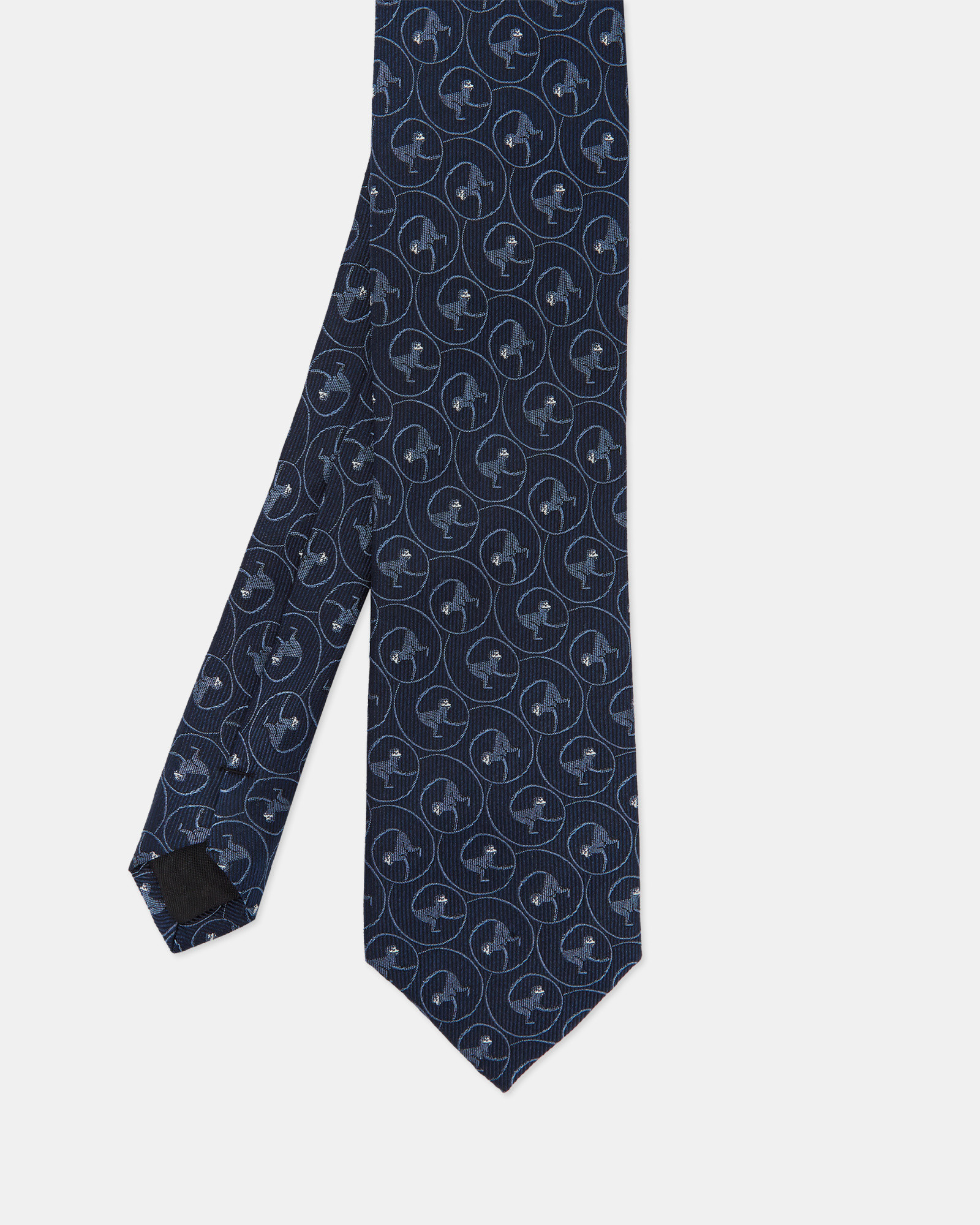 WIRRET Monkey print jacquard silk tie