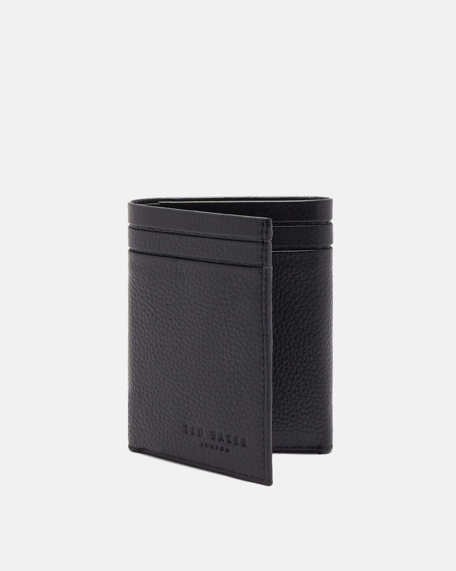 HALLAM Leather tri-fold wallet