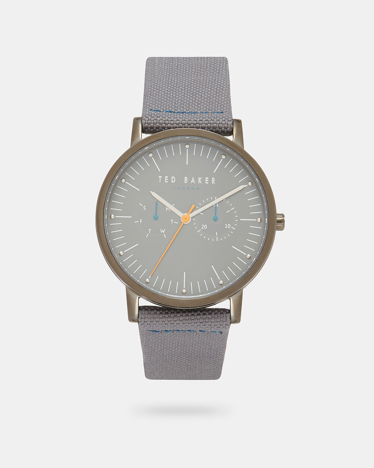 BRITG Textured leather strap watch