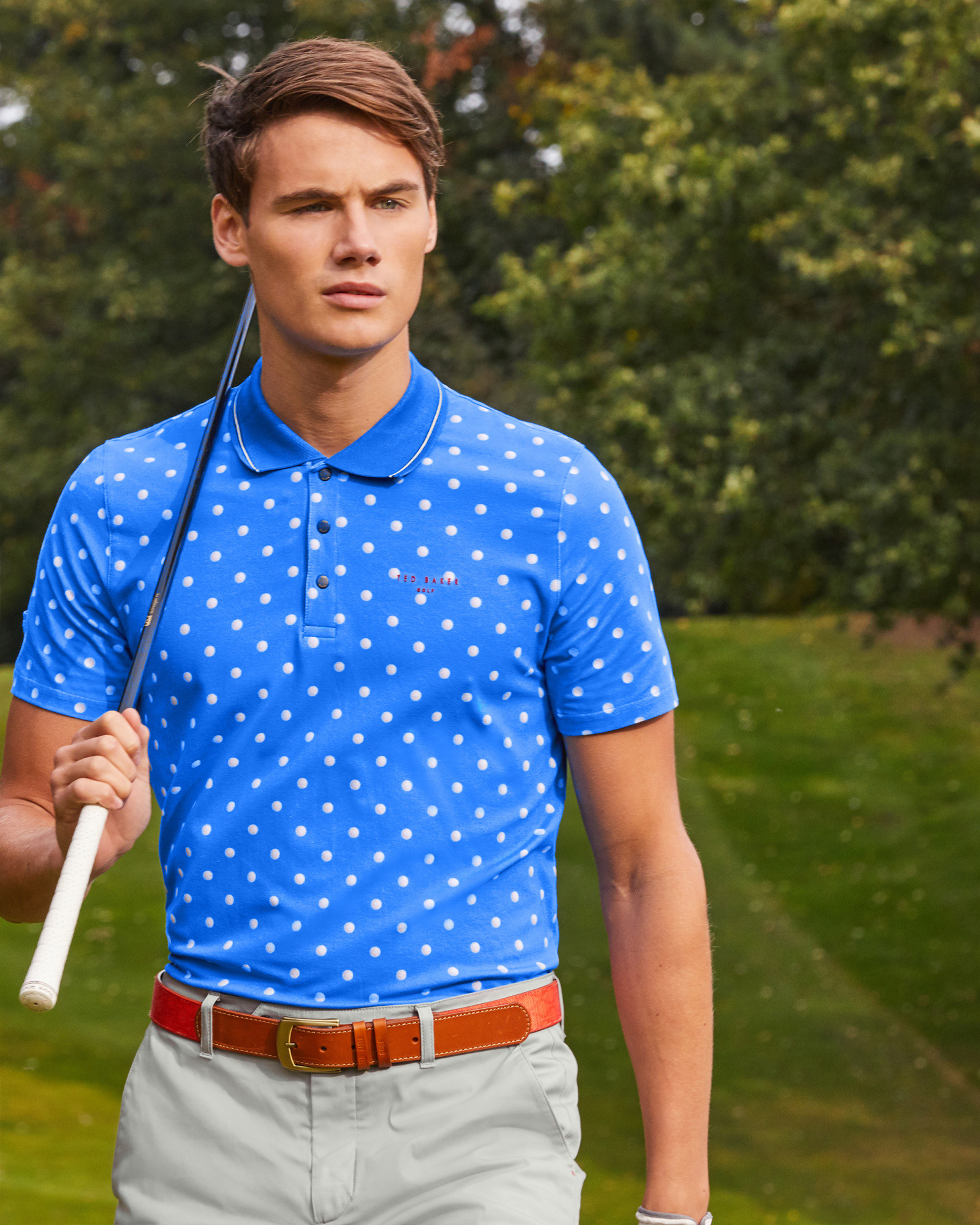 GULF Mini golf ball print polo shirt