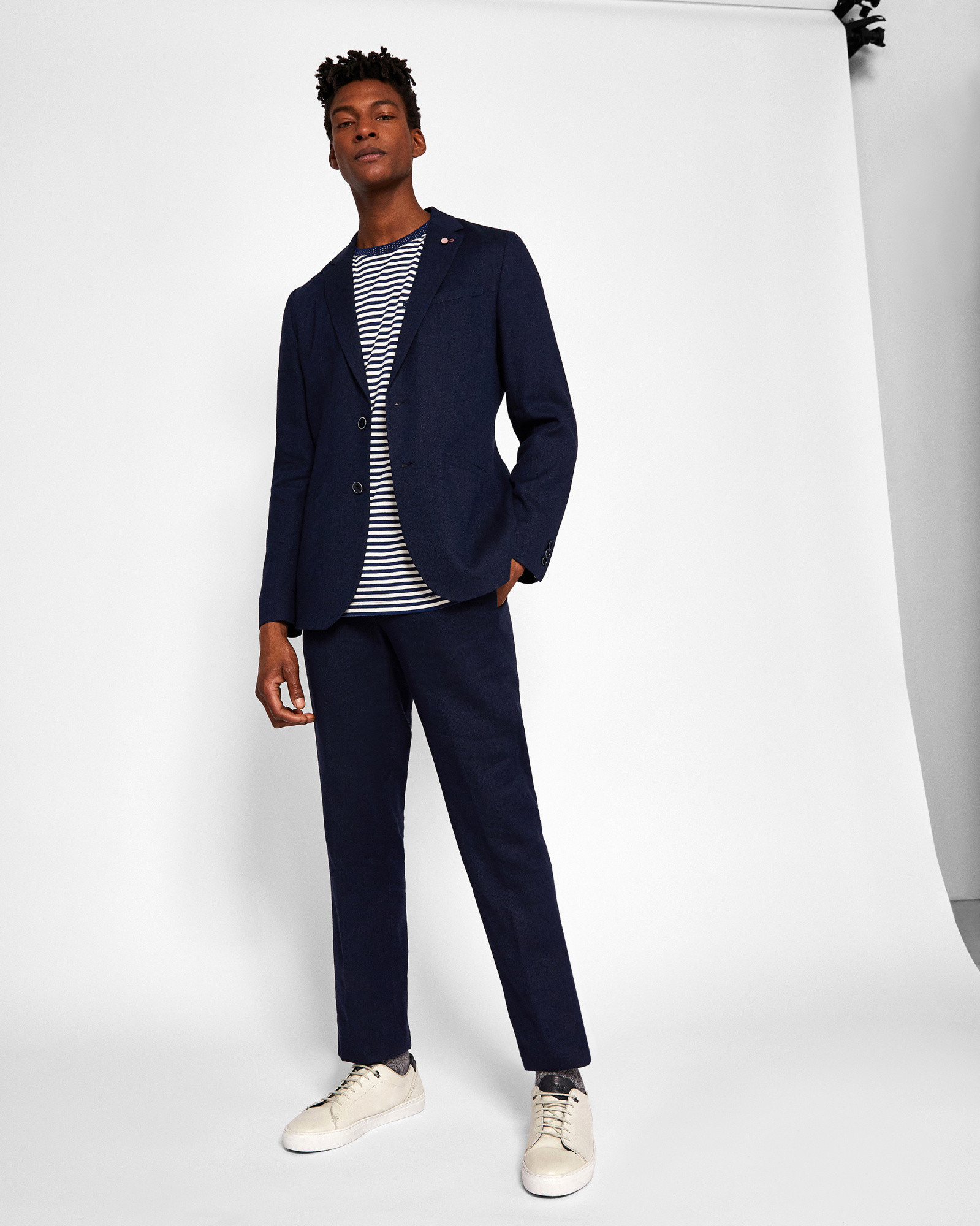 HINES Linen-blend jacket