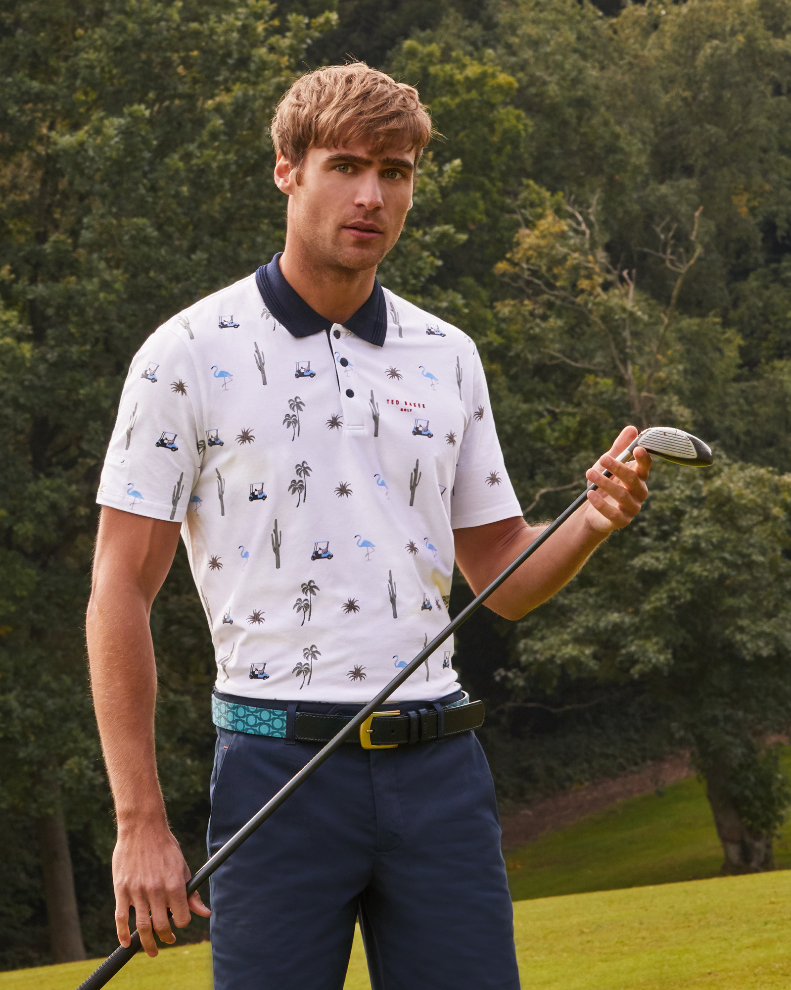 ONEPUT Golf print polo shirt
