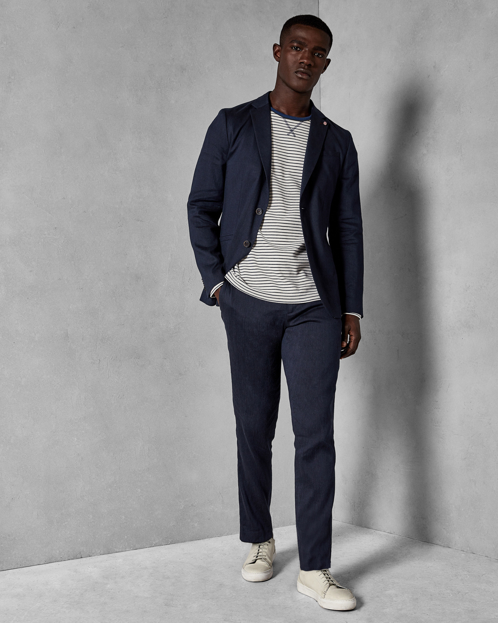 BLUETRO Linen suit trousers
