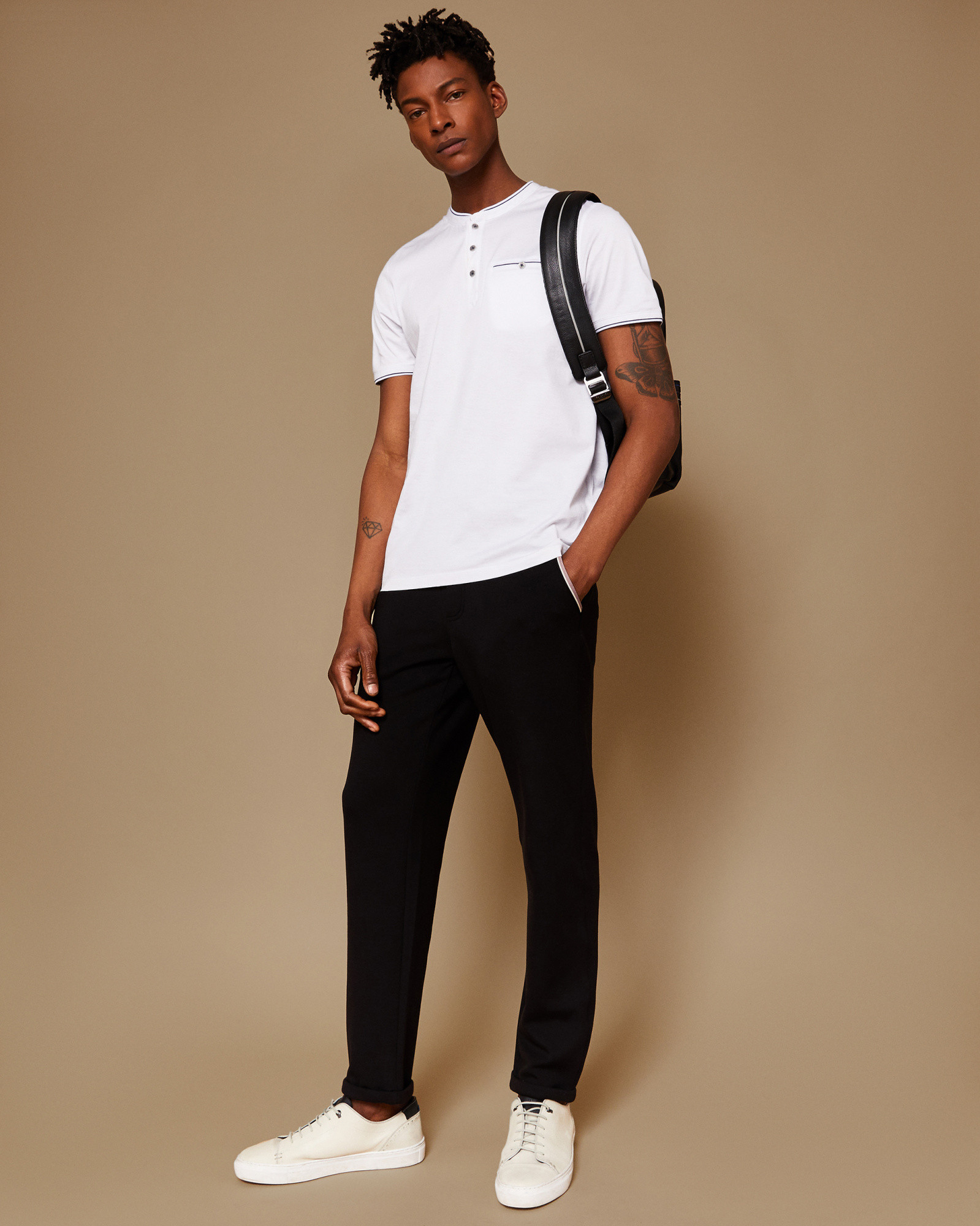 DAIR SLIM FIT JERSEY TROUSERS