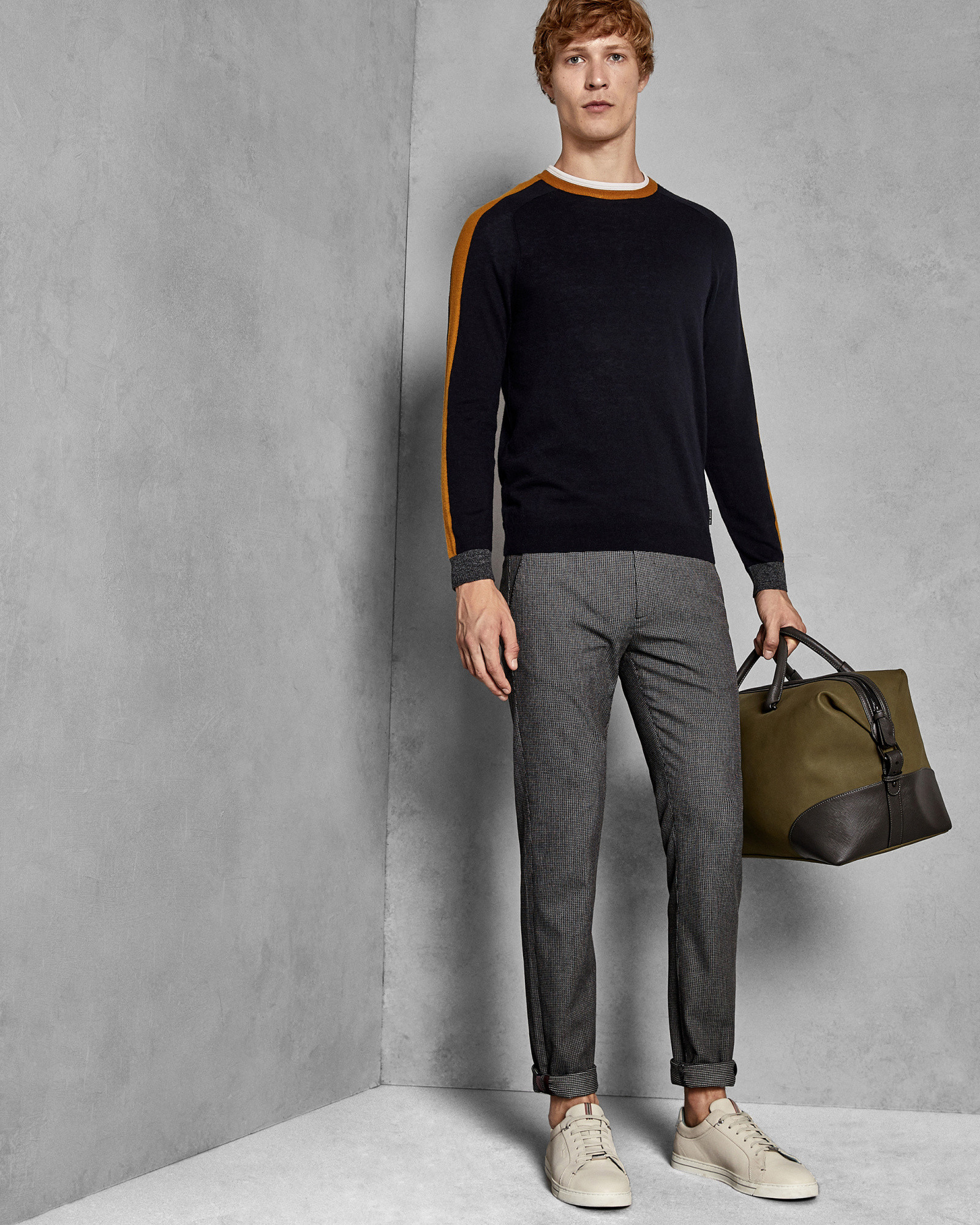 DALEE Slim fit textured trousers