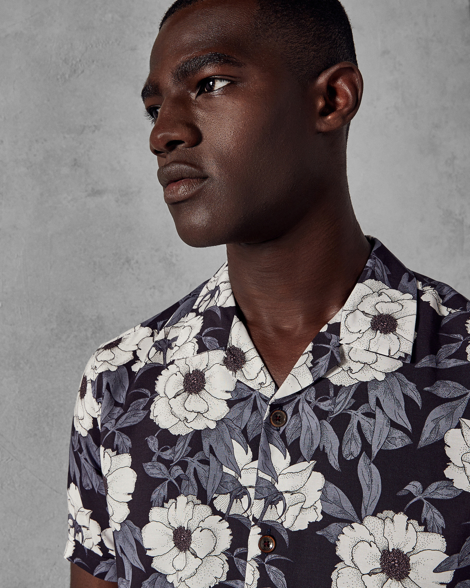 AMSTA Floral geo shirt