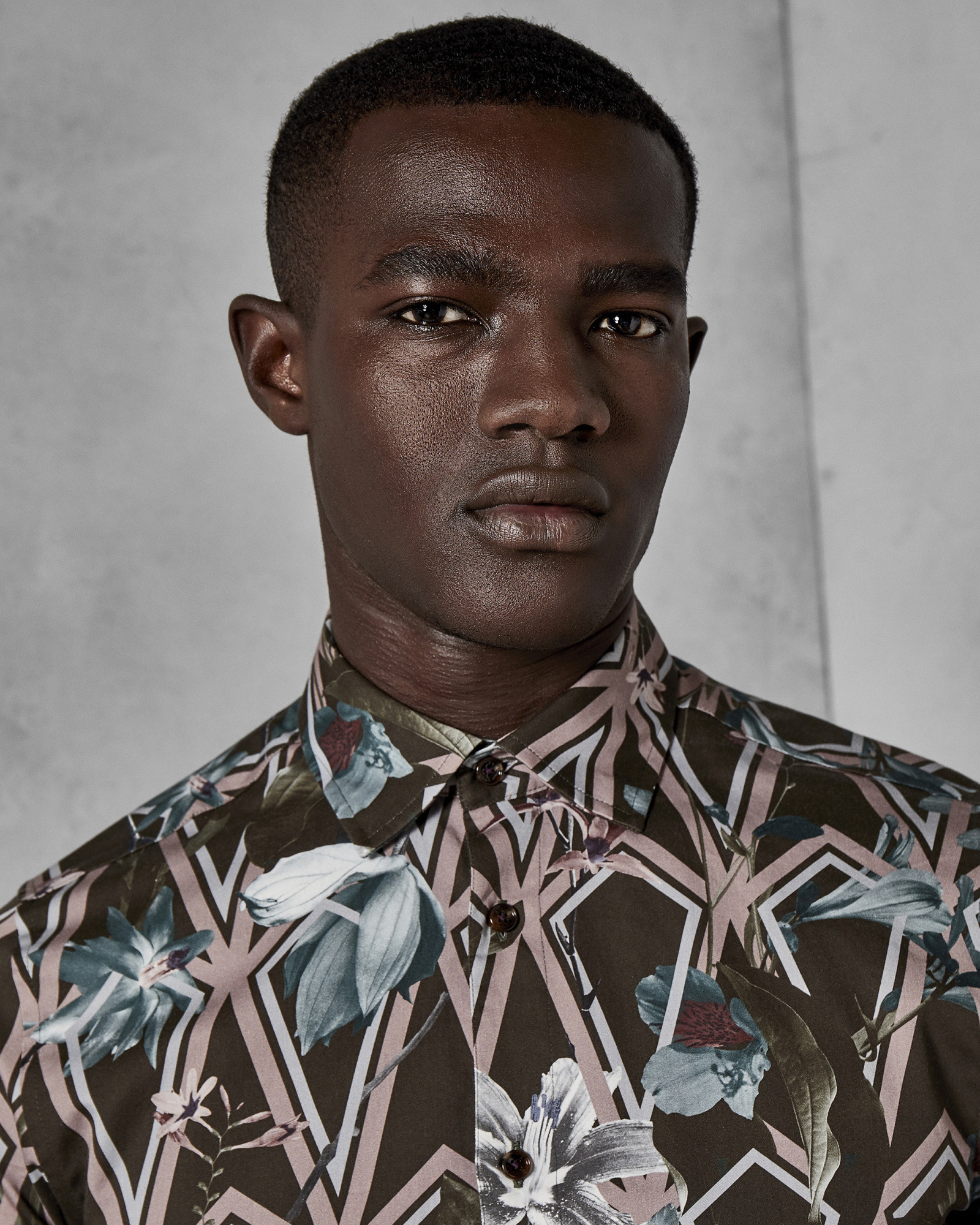 CARROTE Floral print cotton shirt