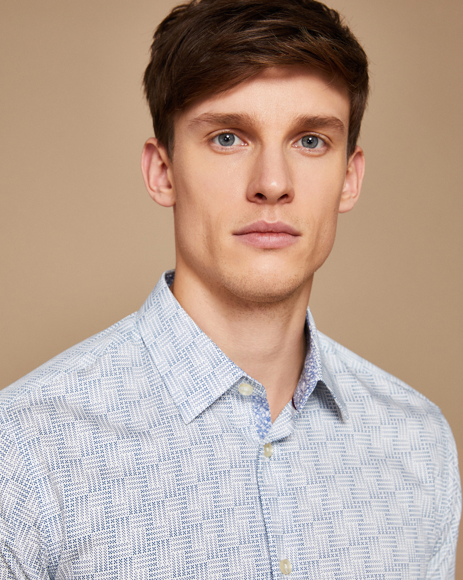 CLASKYE Classic fit geo print shirt