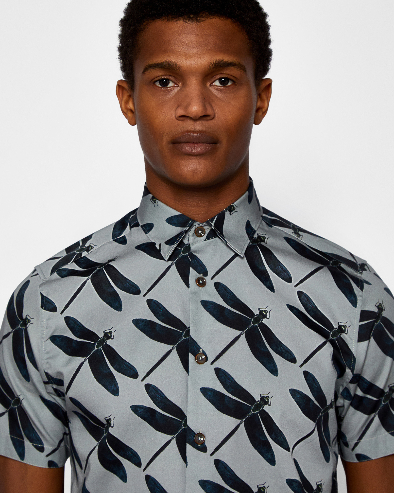 DRAGFLI Dragonfly print cotton shirt