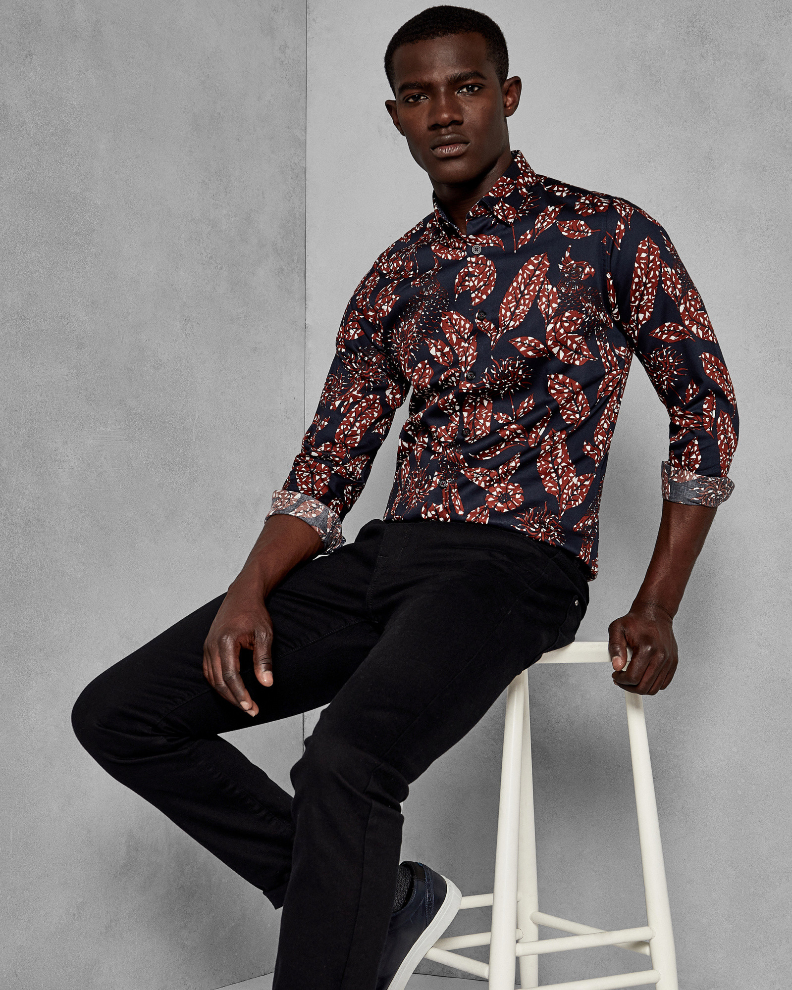 HIGHBUR Printed cotton shirt