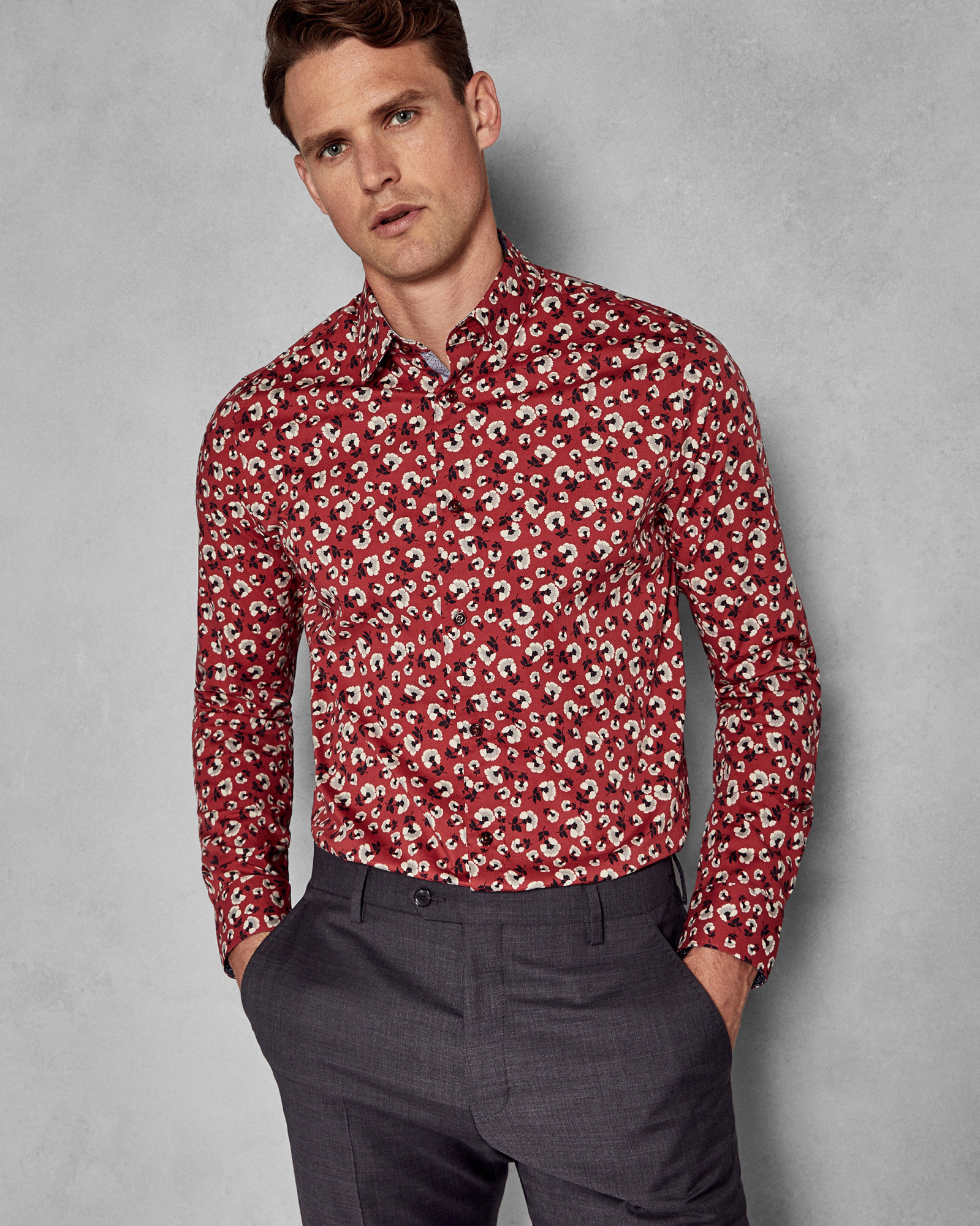 ONION Flower print cotton shirt