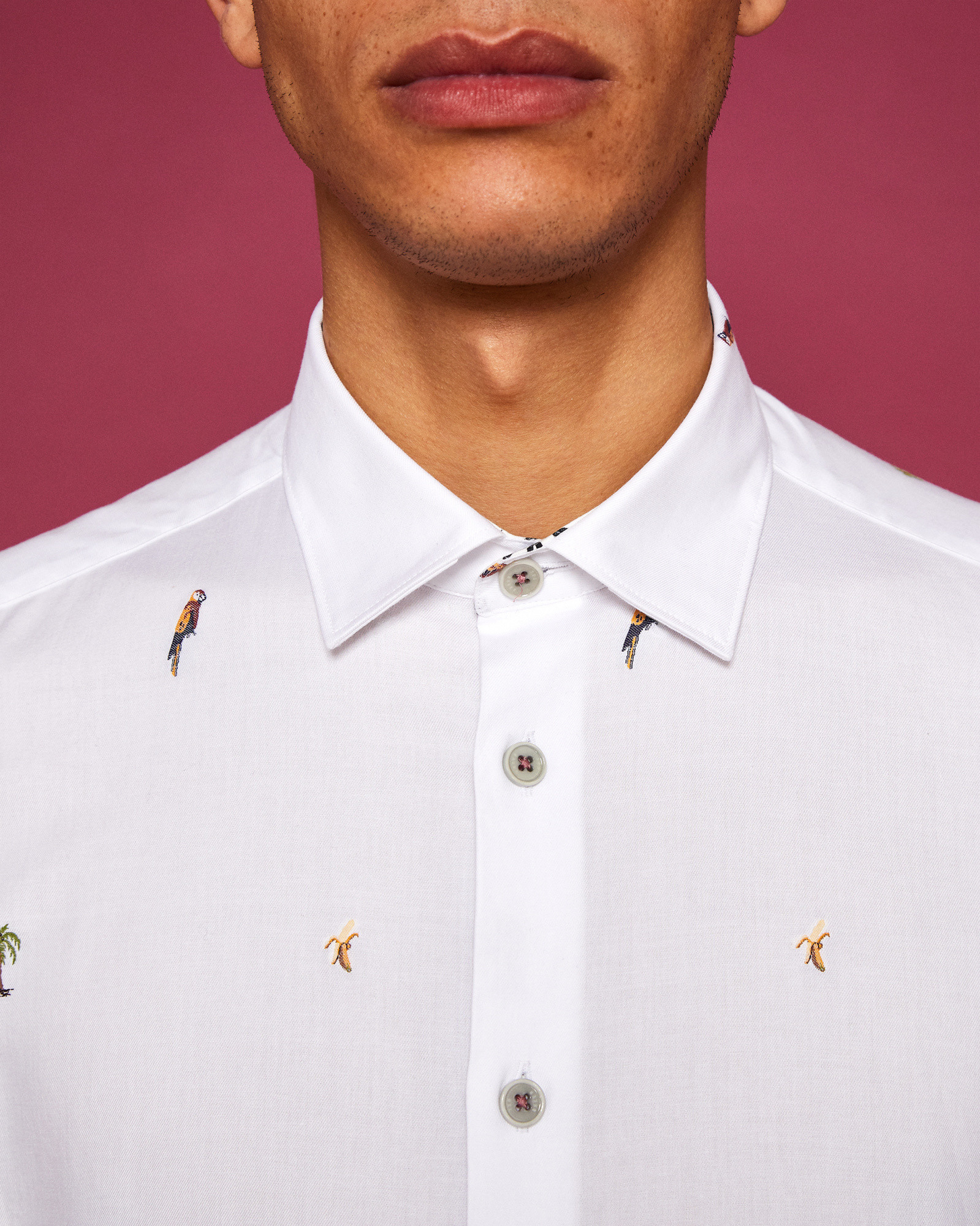 PARCOOP Parrot filcoupe cotton shirt