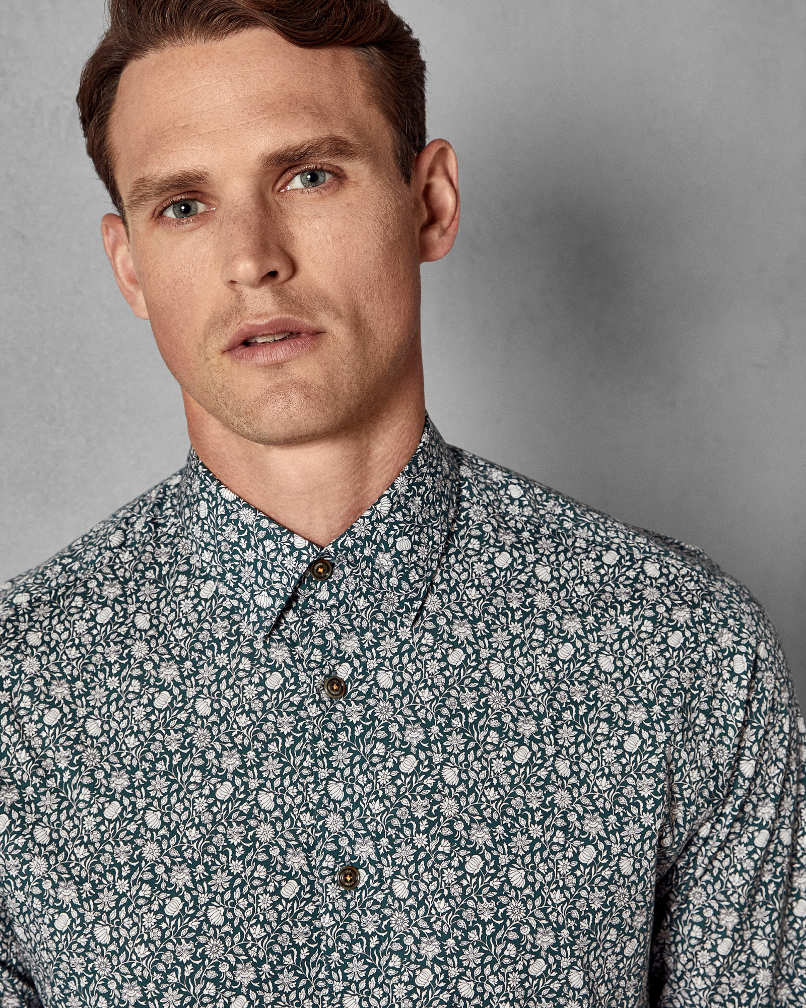 PARSNIP Sunflower print cotton shirt