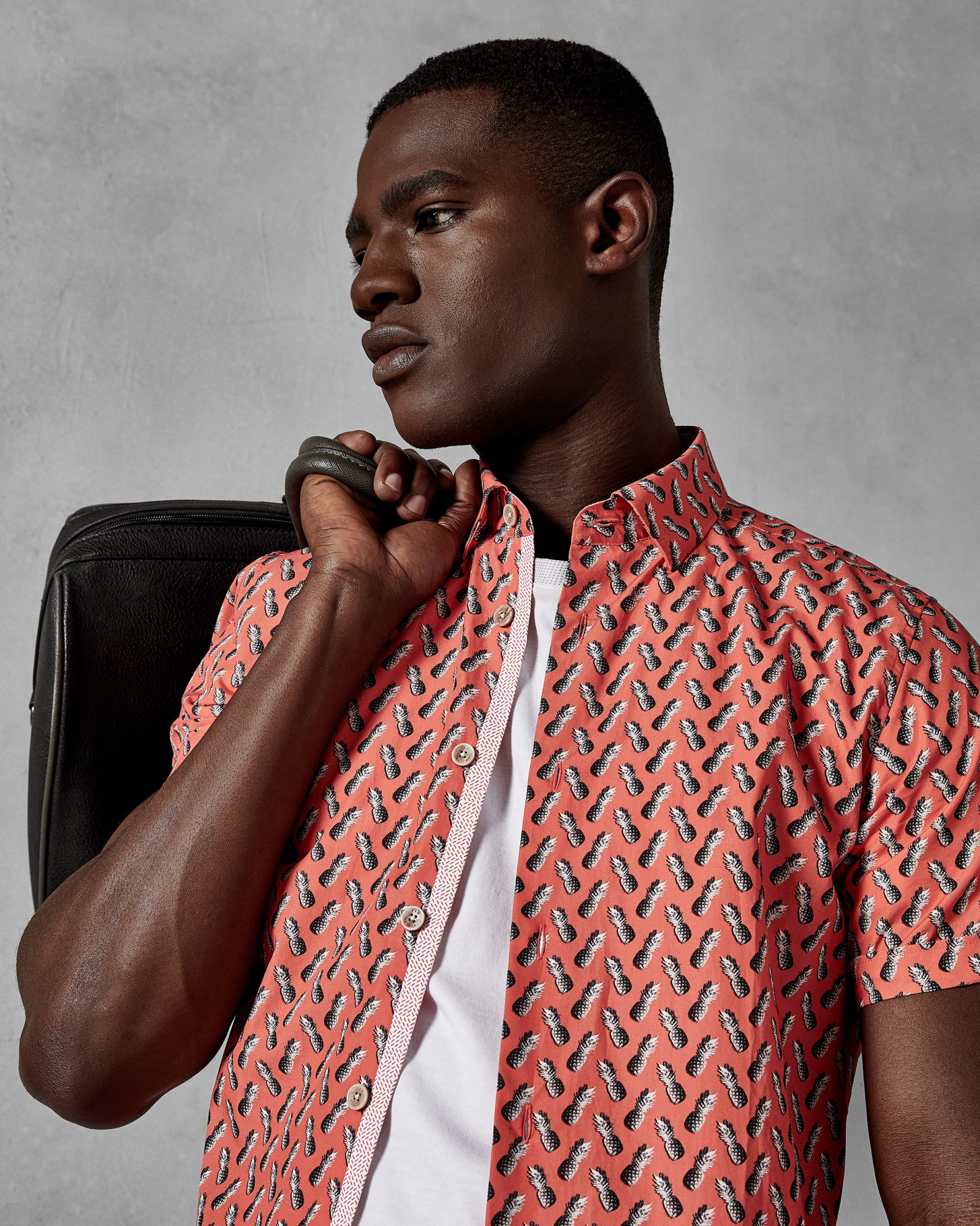 PINELES Pineapple print cotton shirt