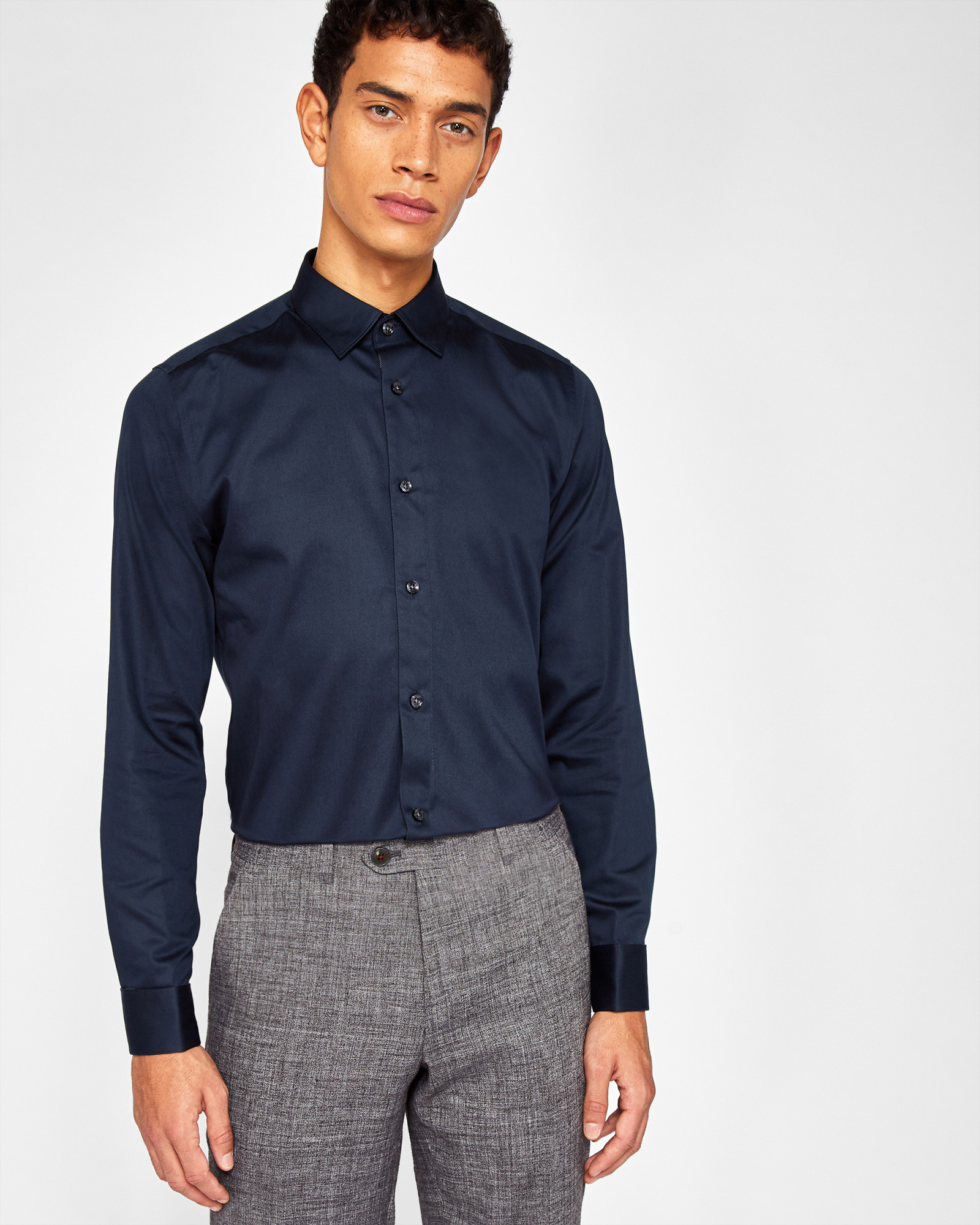 ROMEIO Phormal stretch satin shirt