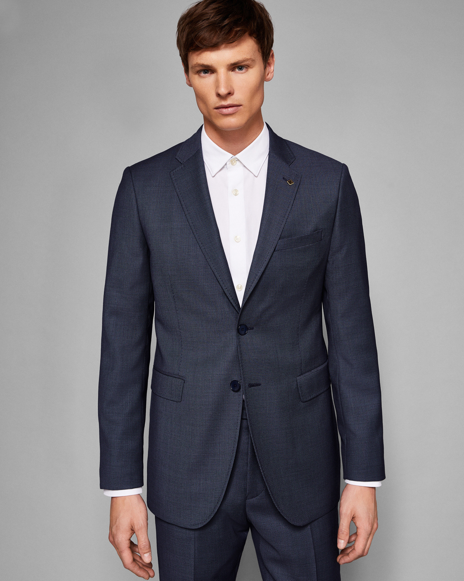 KINDEBJ Slim fit wool suit jacket