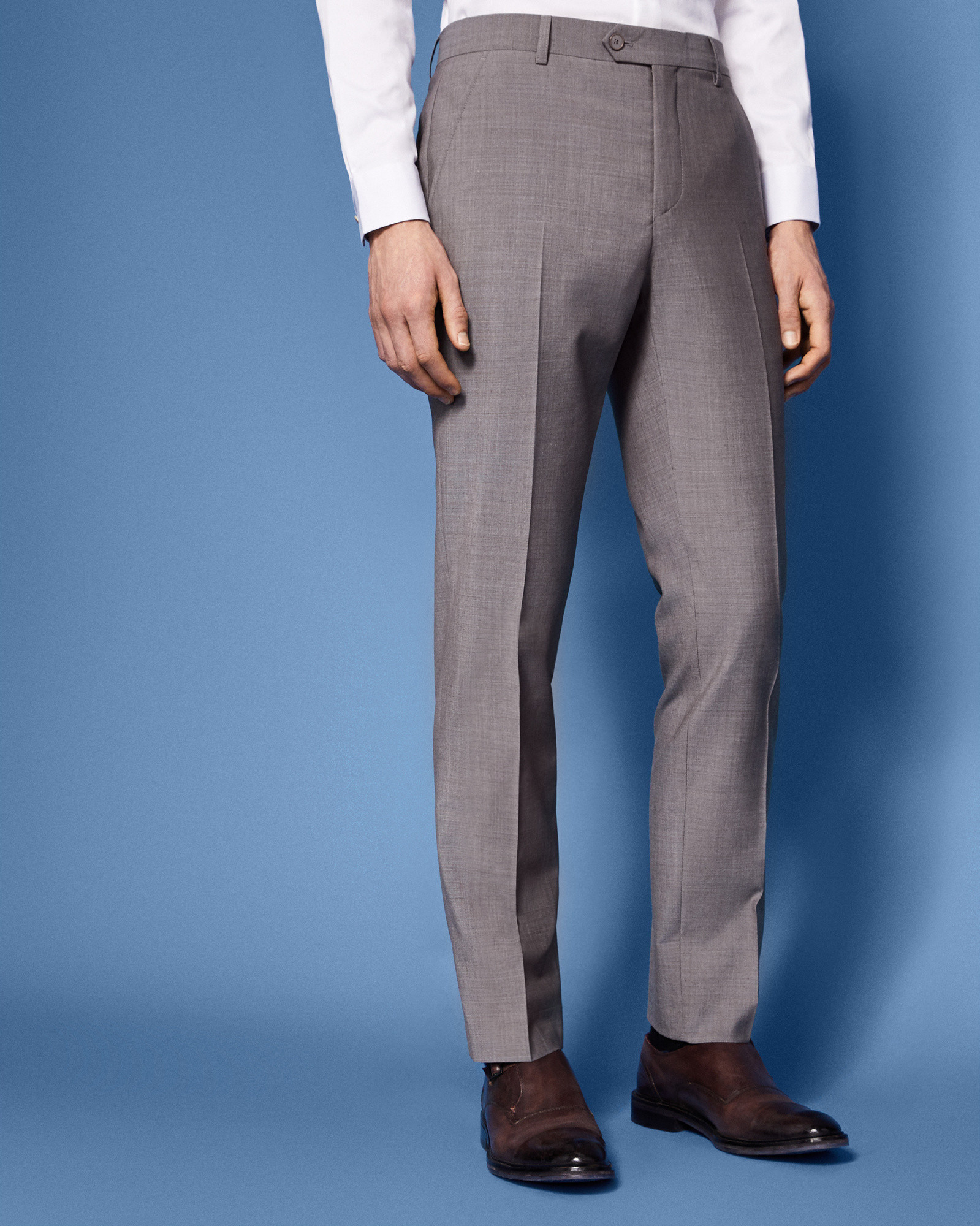 MAHONET Slim fit wool suit pants