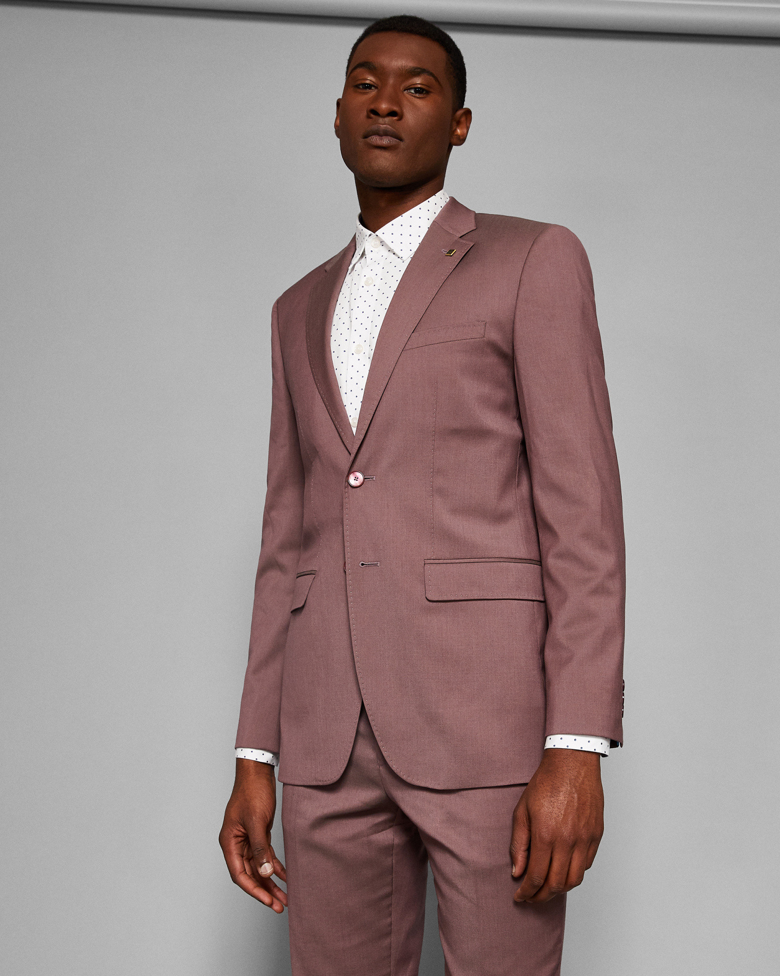 PALACEJ Slim fit plain wool suit jacket