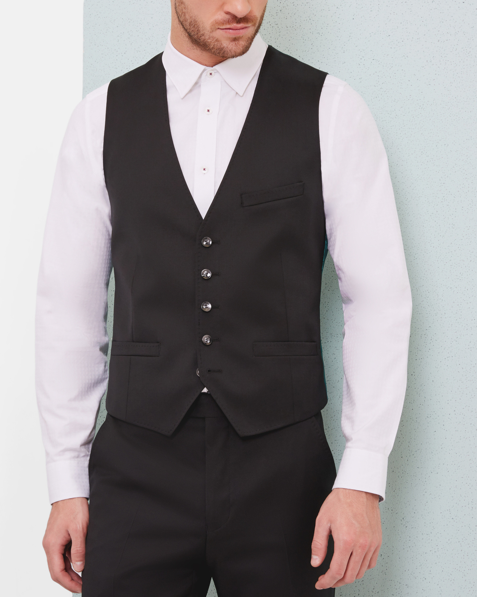 RAISEW Slim fit wool vest