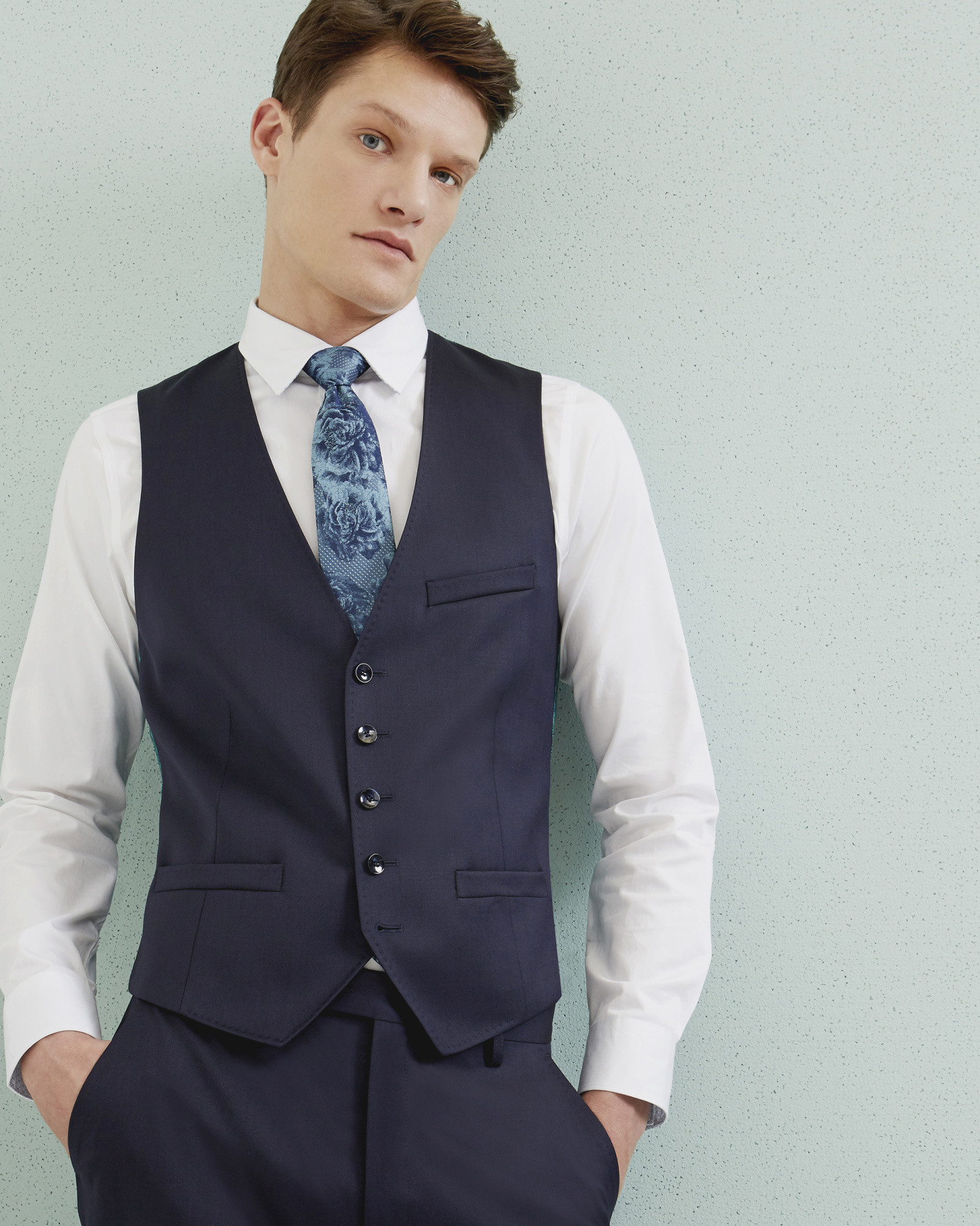 RAISEW Slim fit wool vest