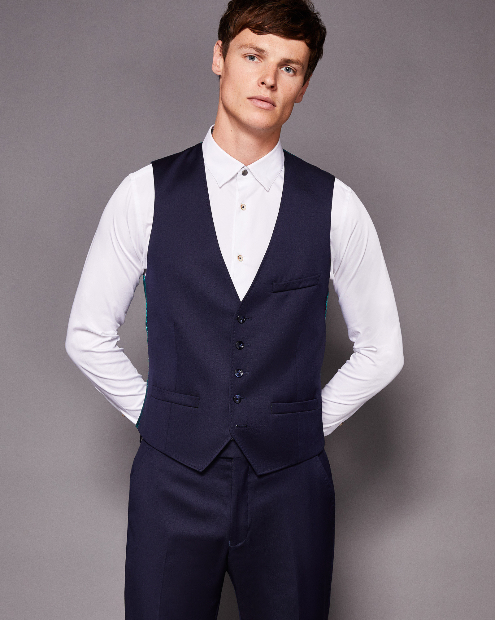 RAISEW Slim fit wool vest