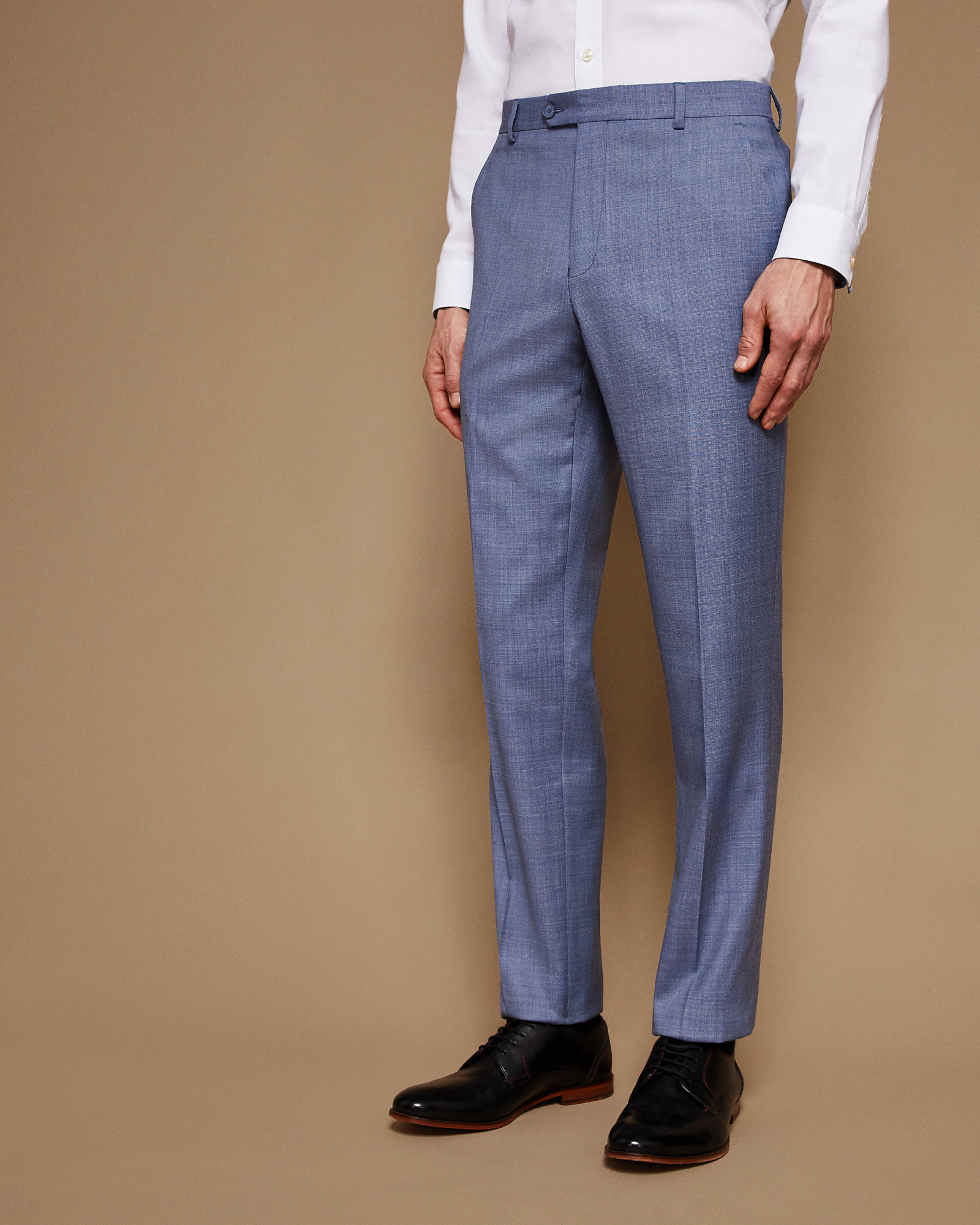 STRONGT Slim fit plain wool pants