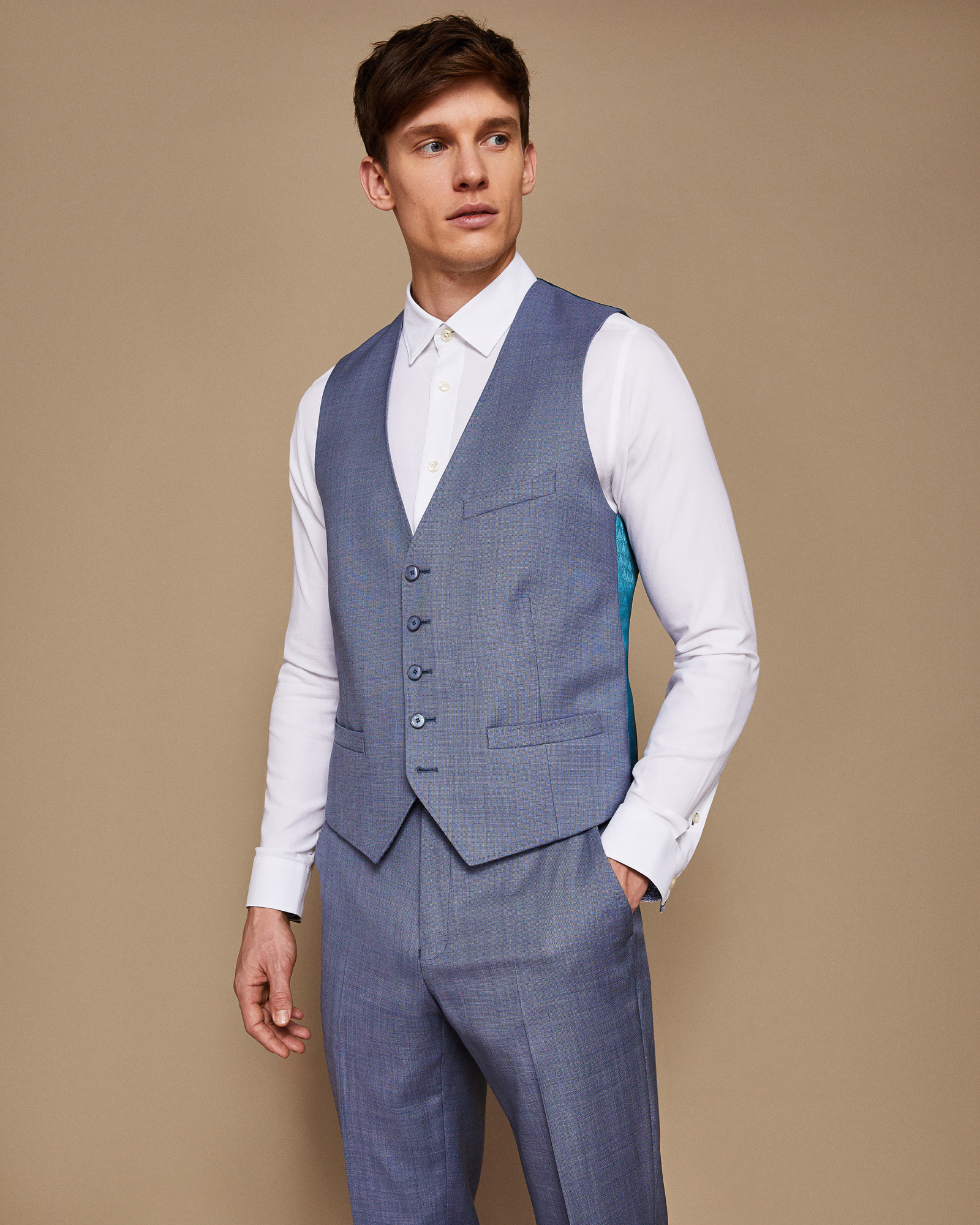 STRONGW Slim fit wool vest