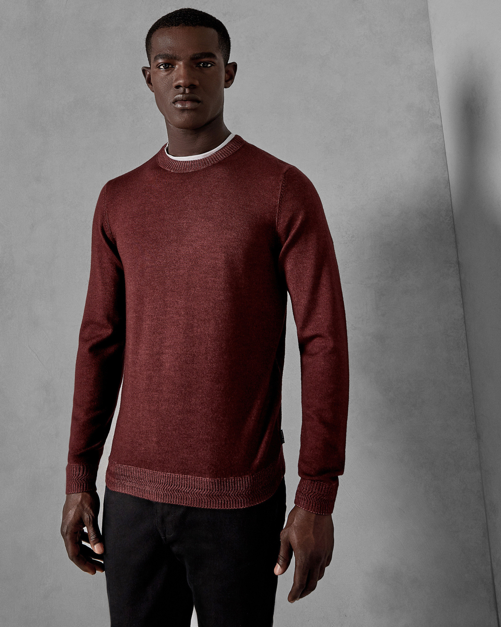 NEWAB Garment-dyed wool jumper