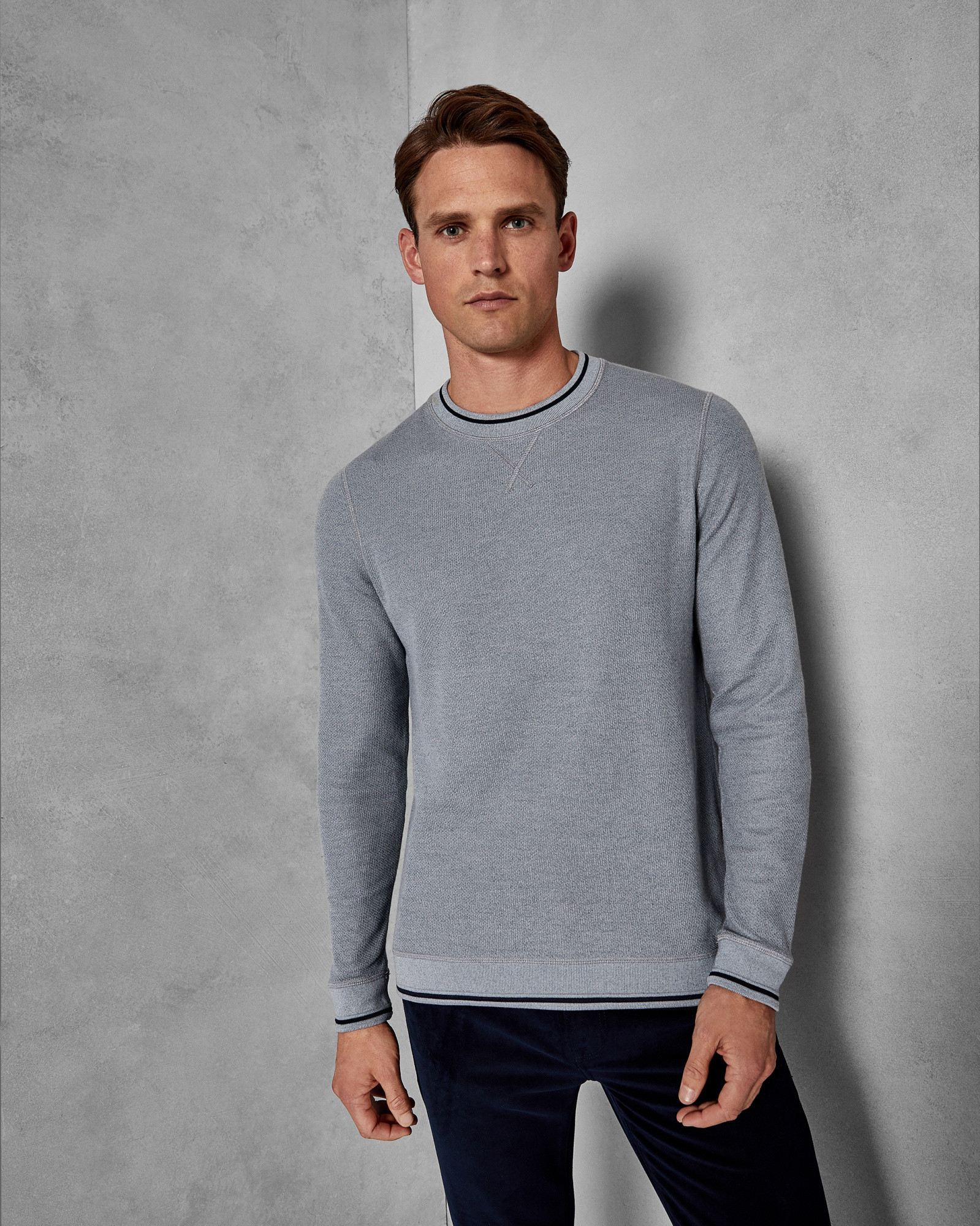 THERSTY Textured cotton sweatshirt