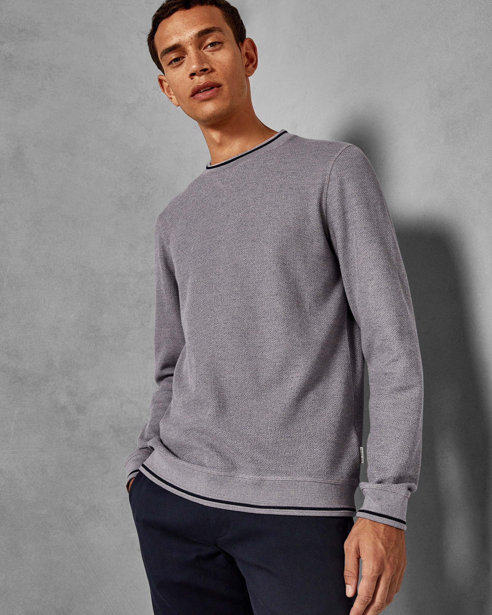 THERSTY Textured cotton sweatshirt