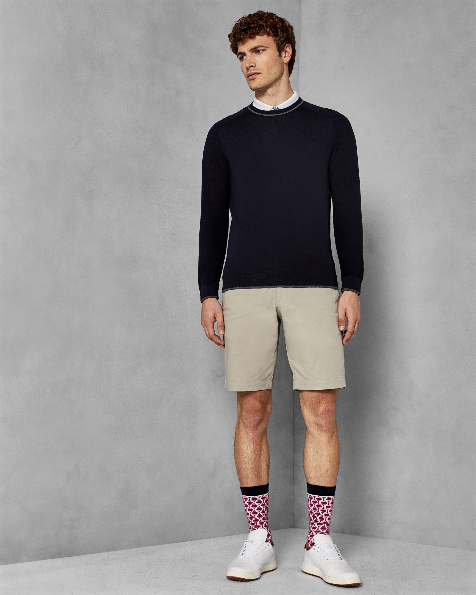 TRACKR Golf crew neck jumper