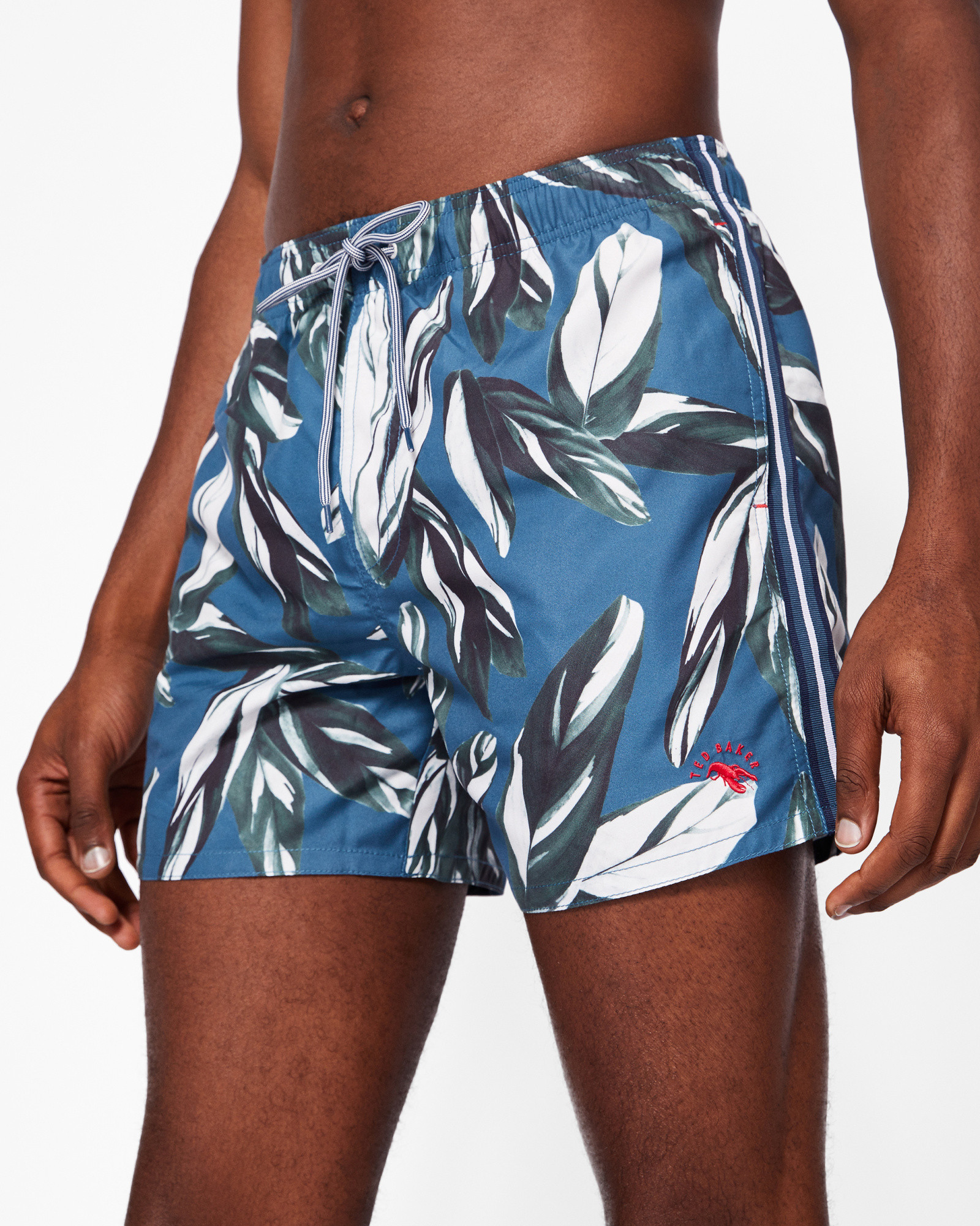 BURY Leaf print swim shorts