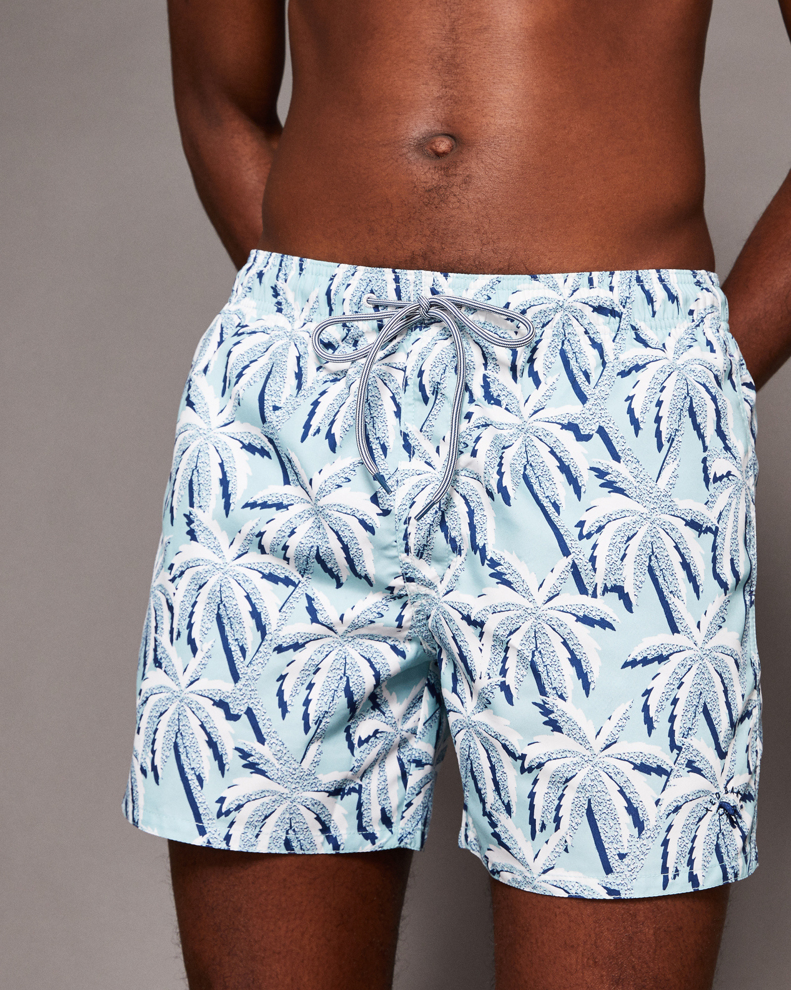 HOPPAH Palm print swim shorts
