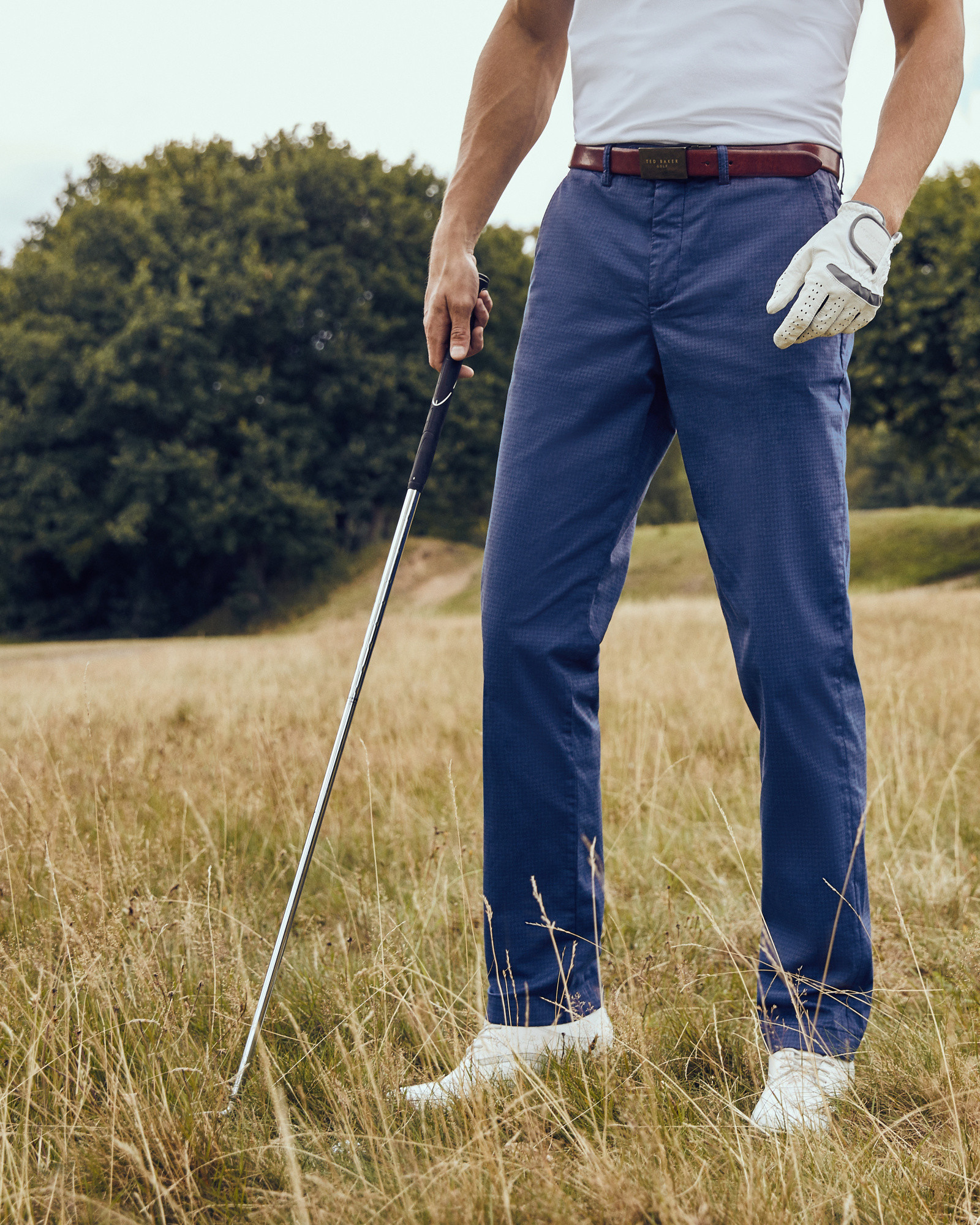 GOLFTOO Water-repellent cotton-blend pants