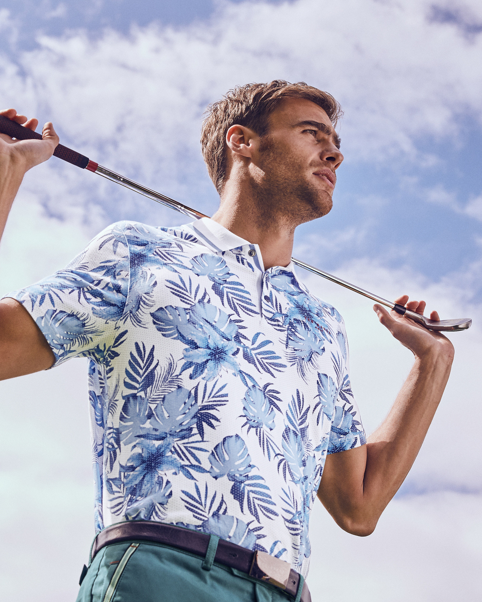 COURSE Floral print polo shirt